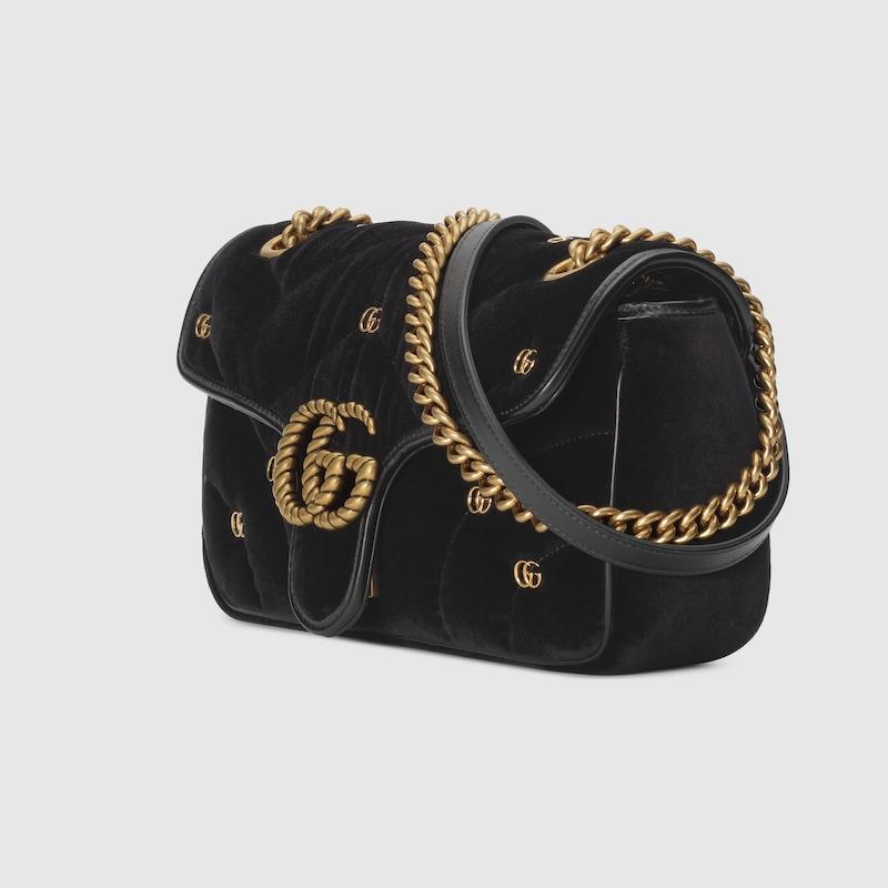Gucci GG Marmont Small Shoulder Bag in Black Lyst UK