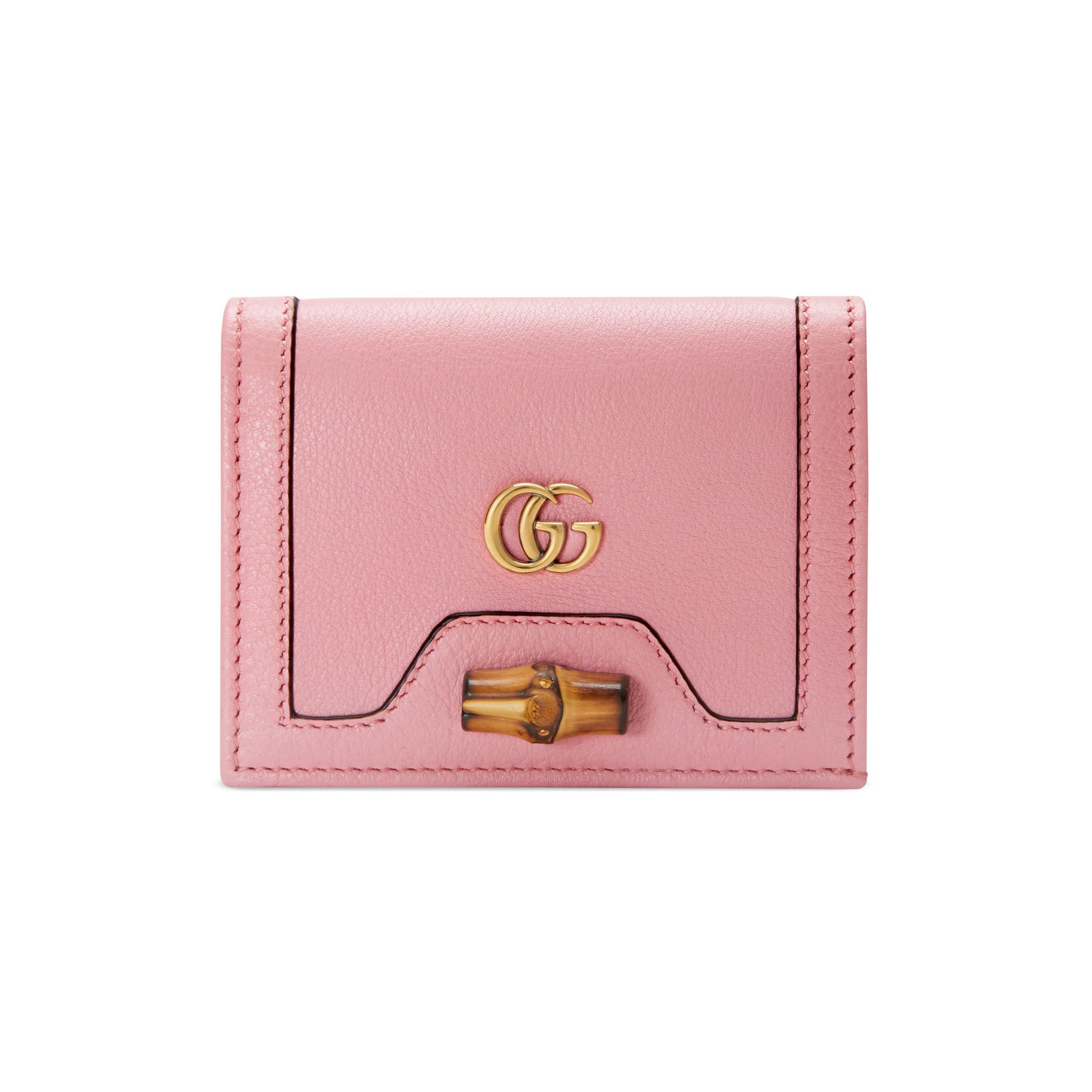 Gucci Diana Card Case Wallet in Pink | Lyst
