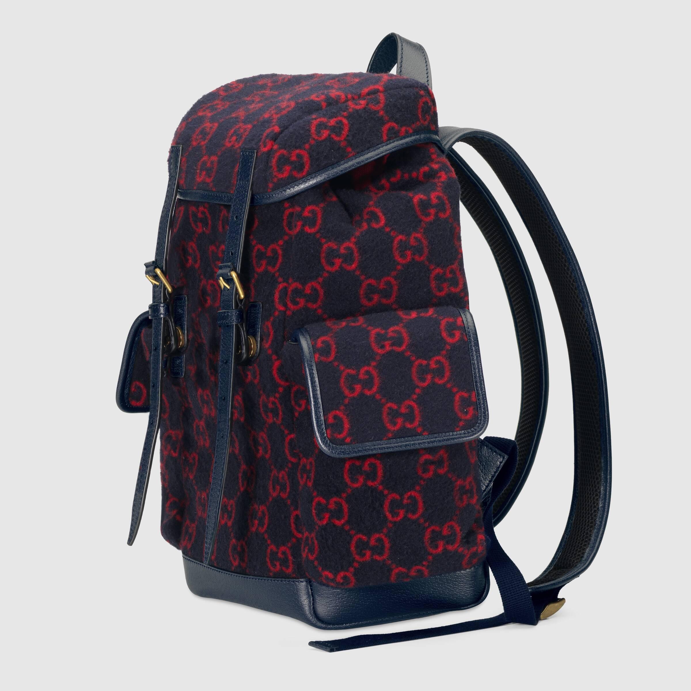gucci wool backpack