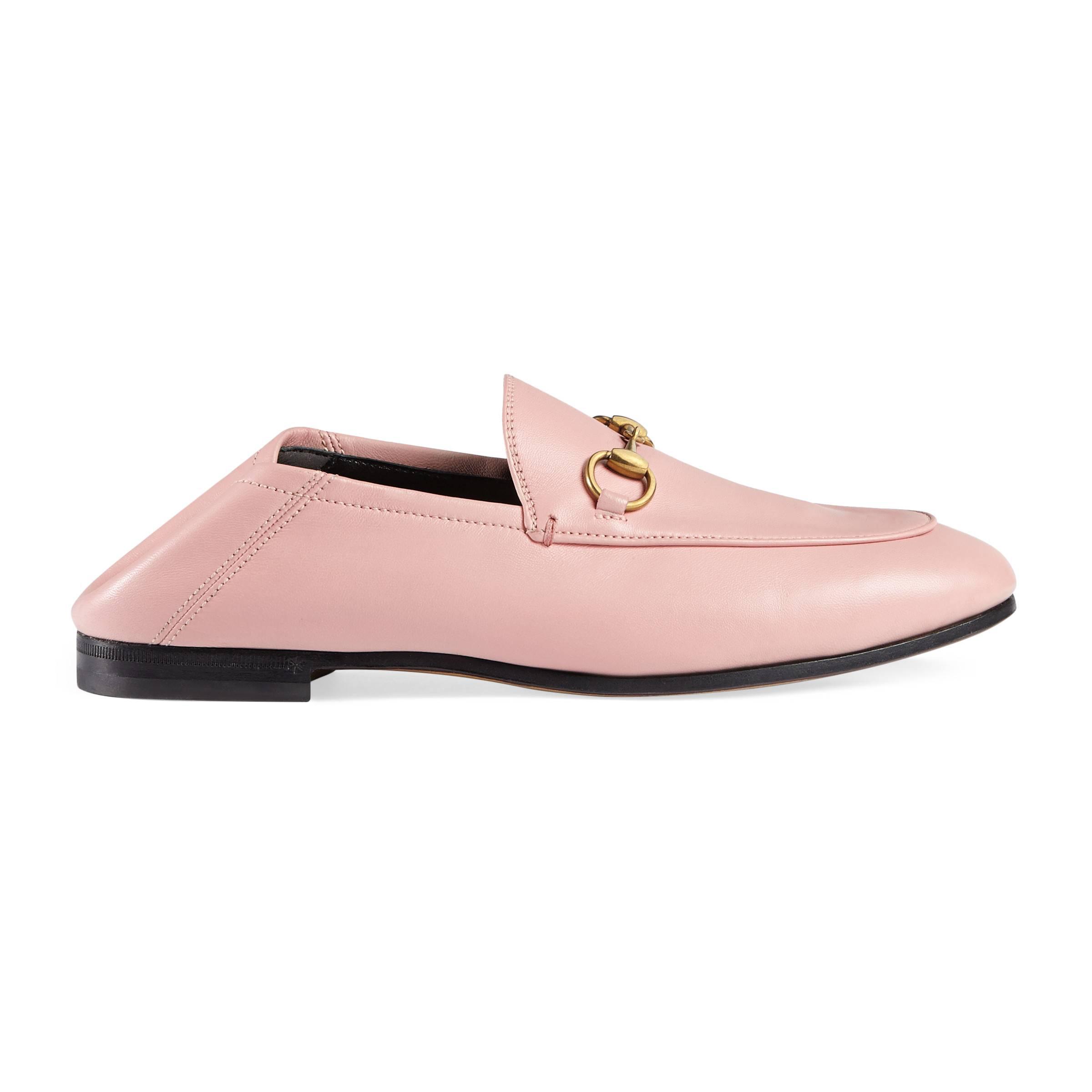 light pink gucci loafers