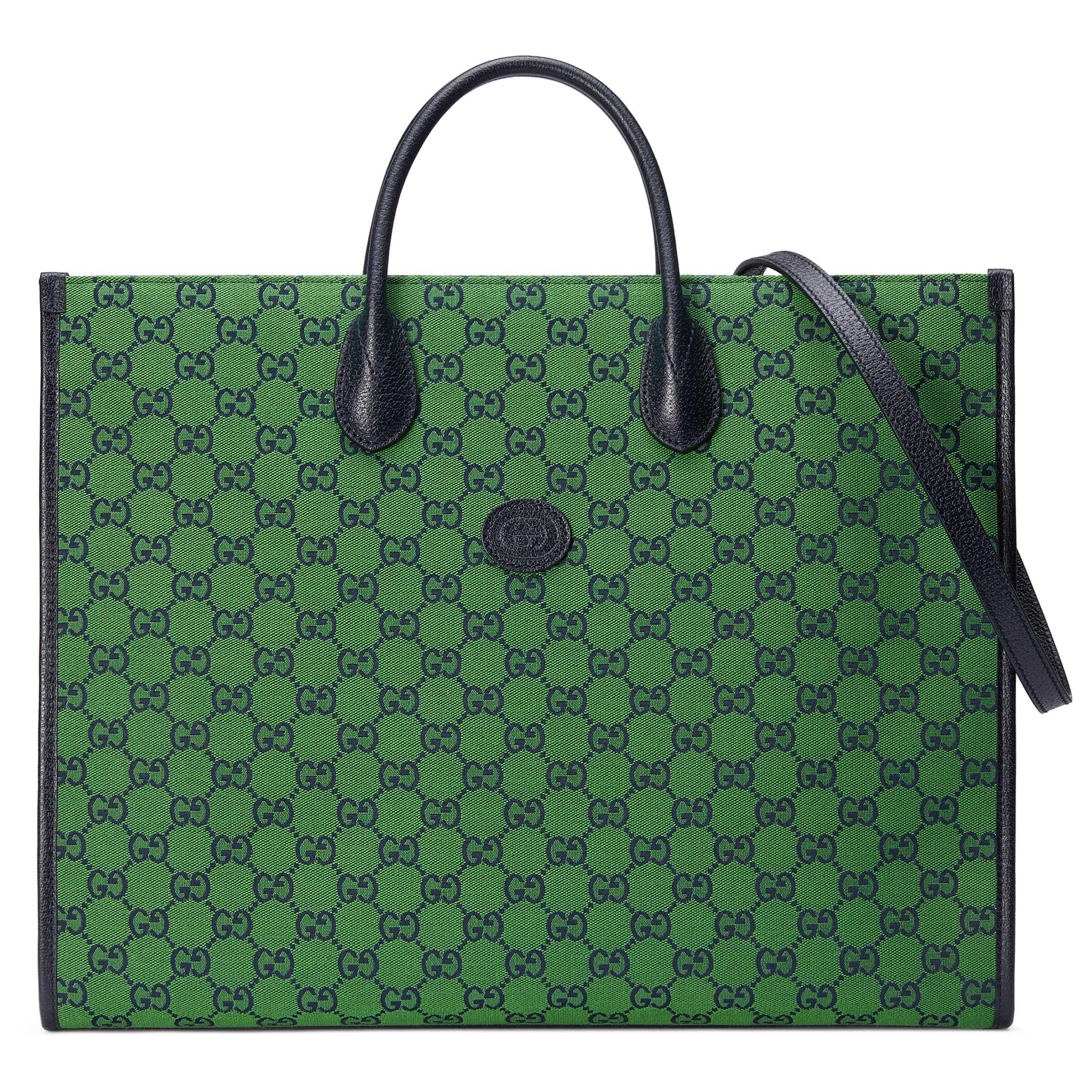 Gucci GG Multicolour Large Tote Bag in Green for Men Lyst