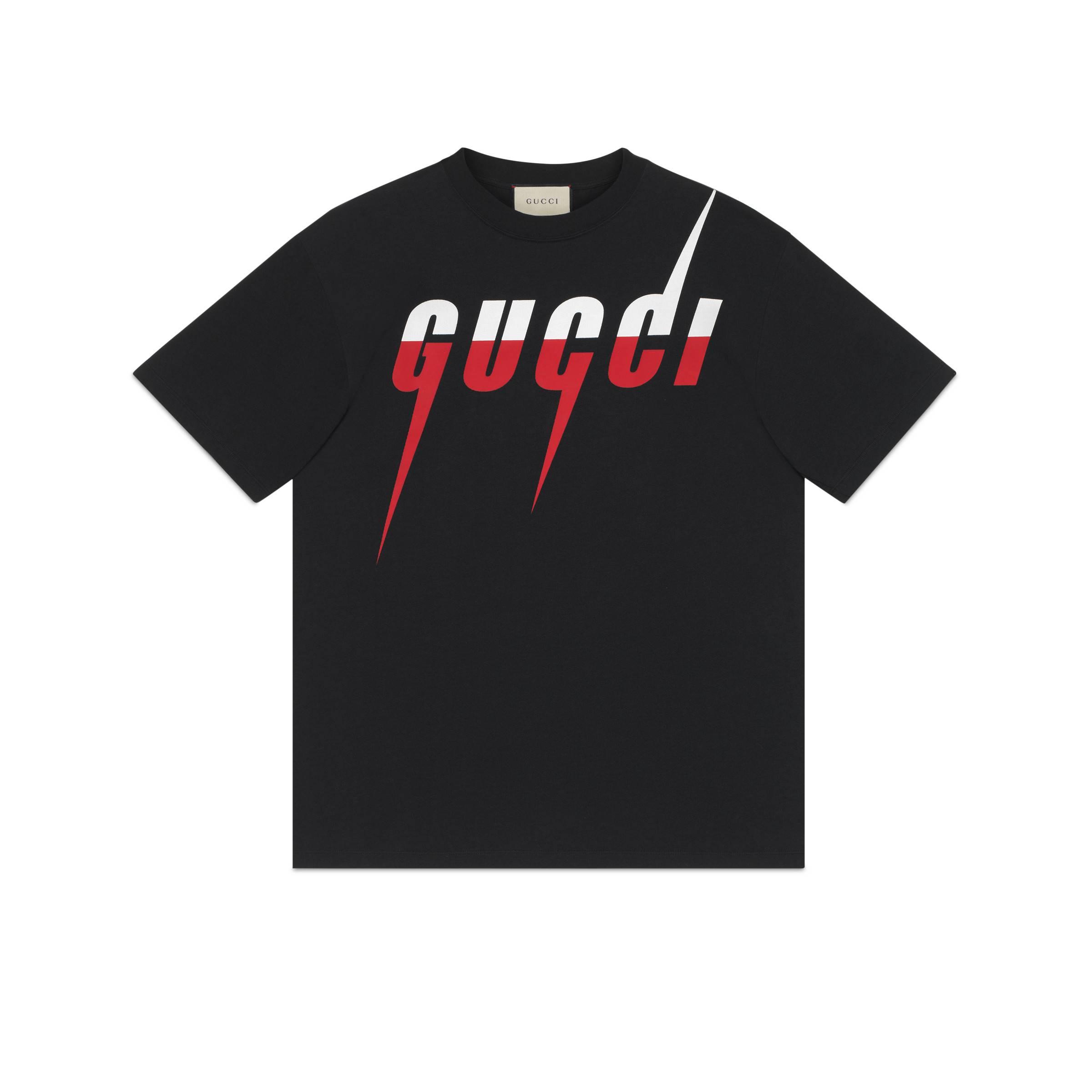 Gucci Cotton T-shirt With Blade Print in Black for Men - Save 31% - Lyst