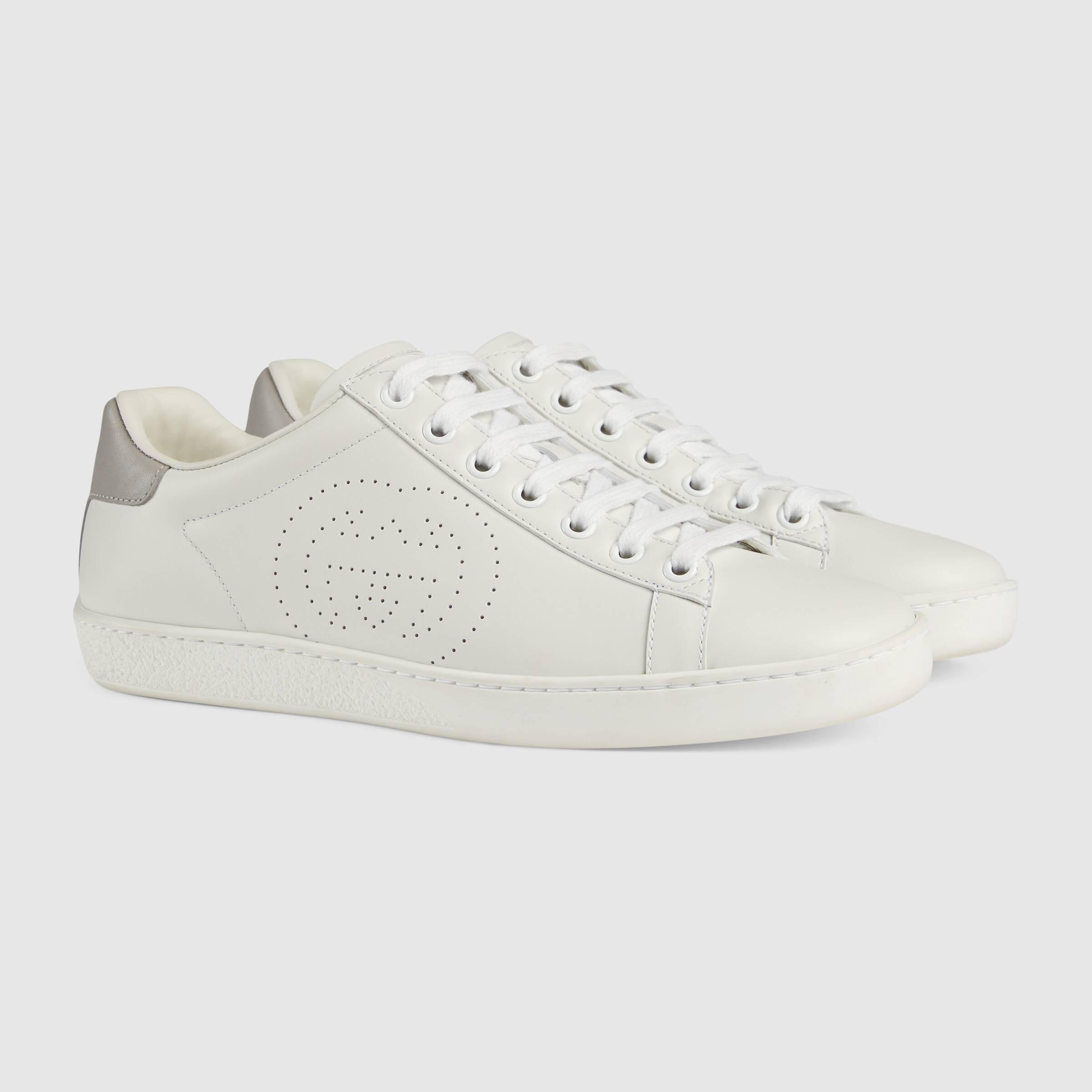 Gucci Women's Ace Sneaker With Interlocking G in White | Lyst