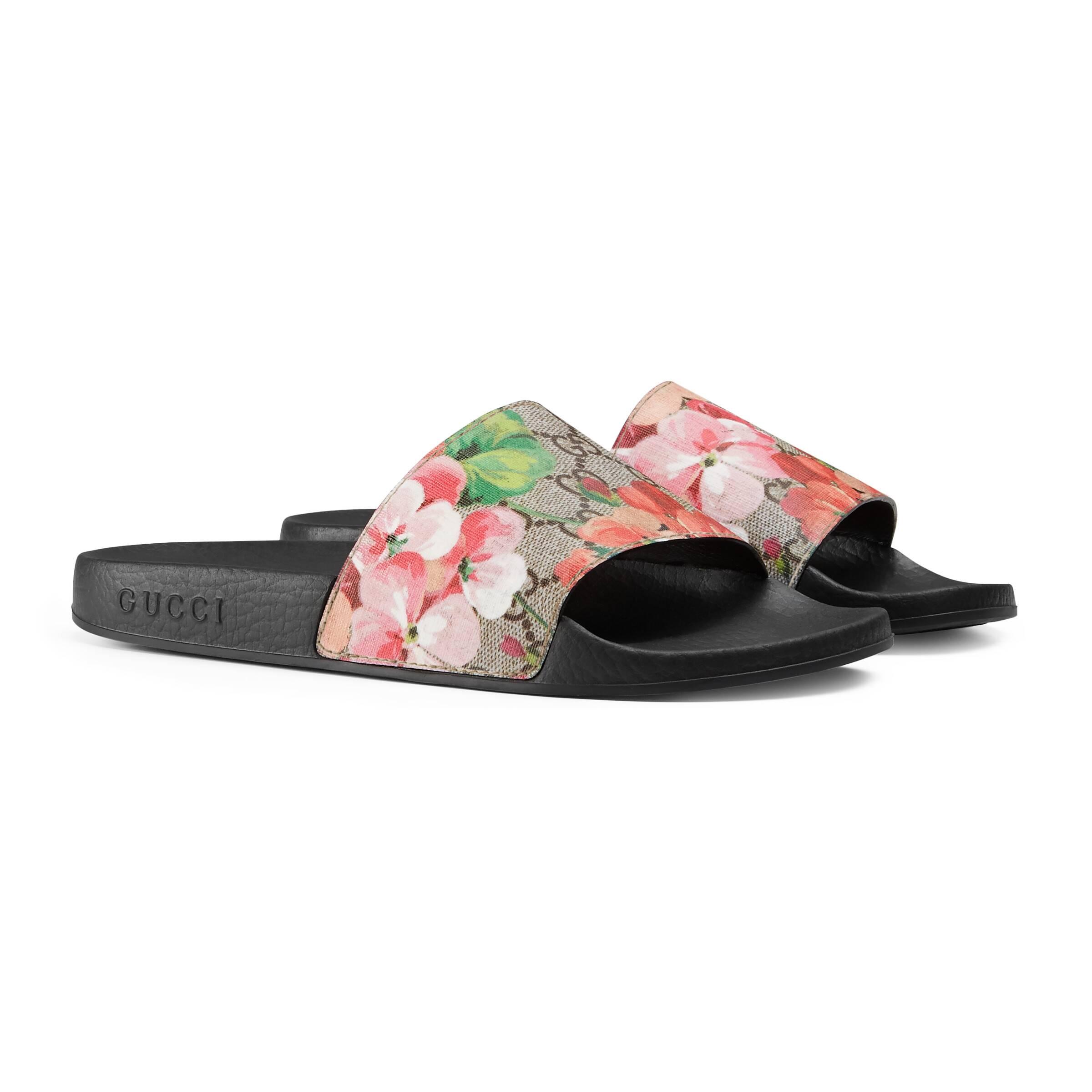 gucci women's gg flora slide sandals