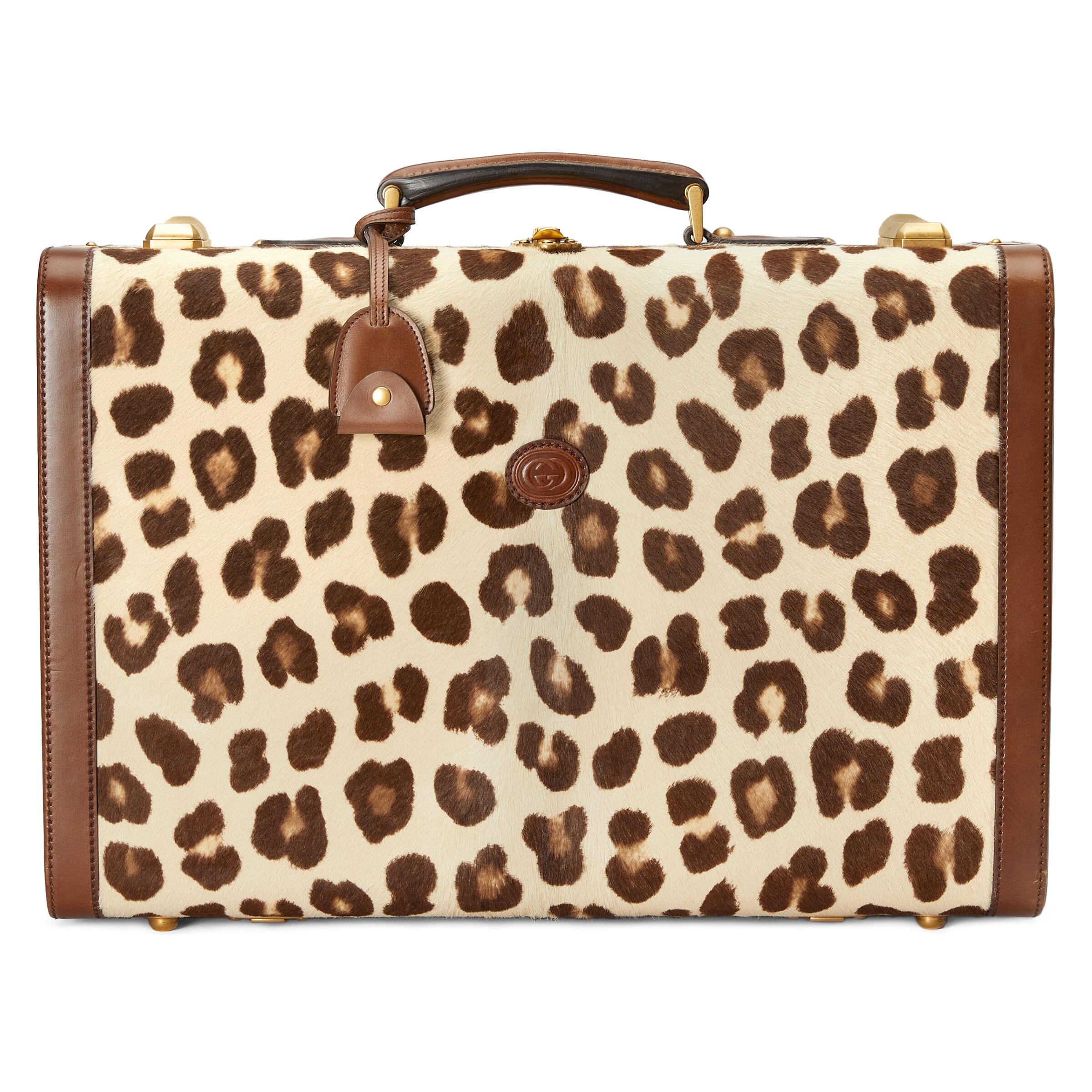 Gucci Ha Ha Ha Rigid Suitcase, Neutral, Leather in Metallic | Lyst