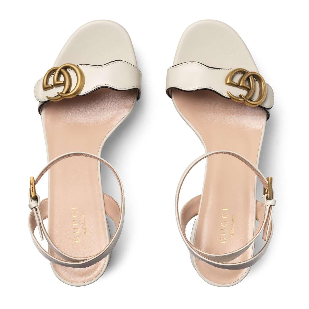 gucci platform sandals white