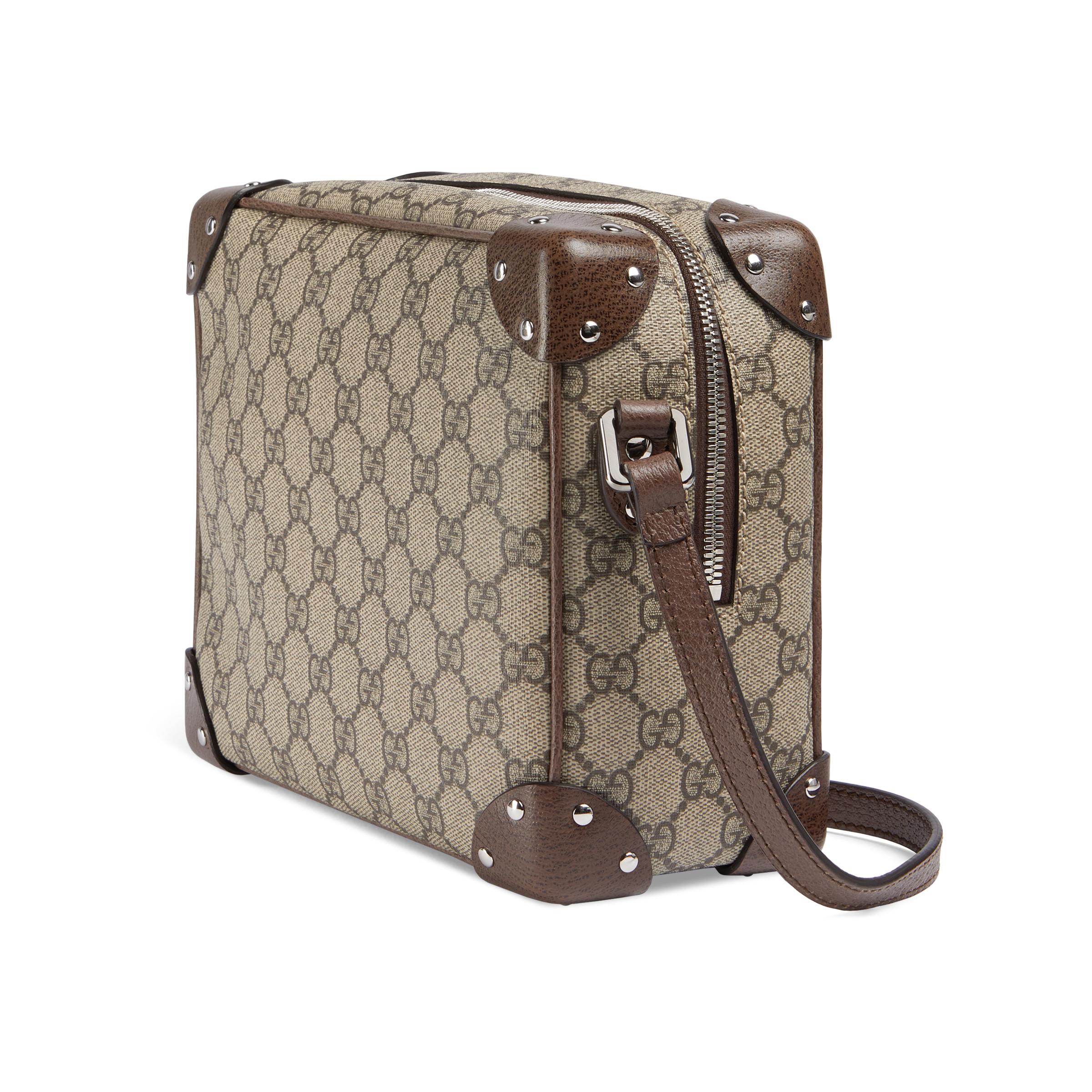 Gucci GG Shoulder Bag With Leather Details in Beige (Natural) for Men