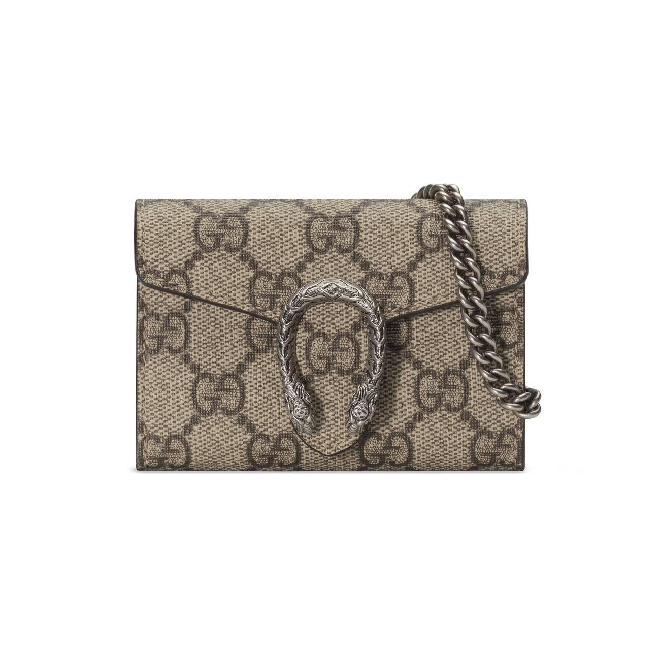 beige gg supreme dionysus coin purse