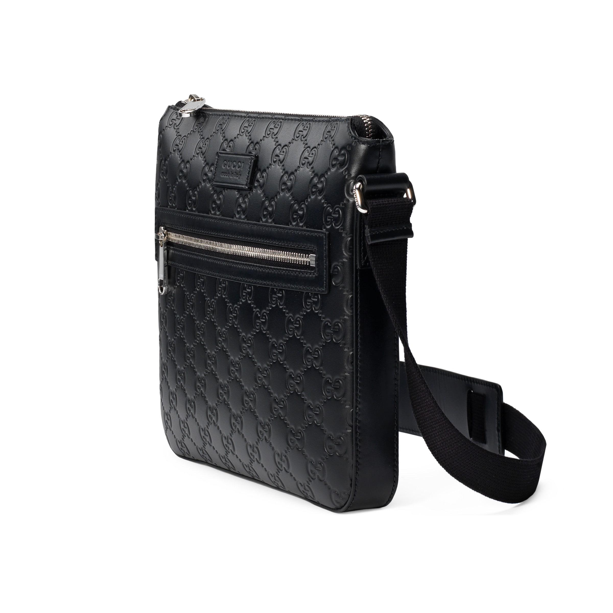 black gucci messenger bag