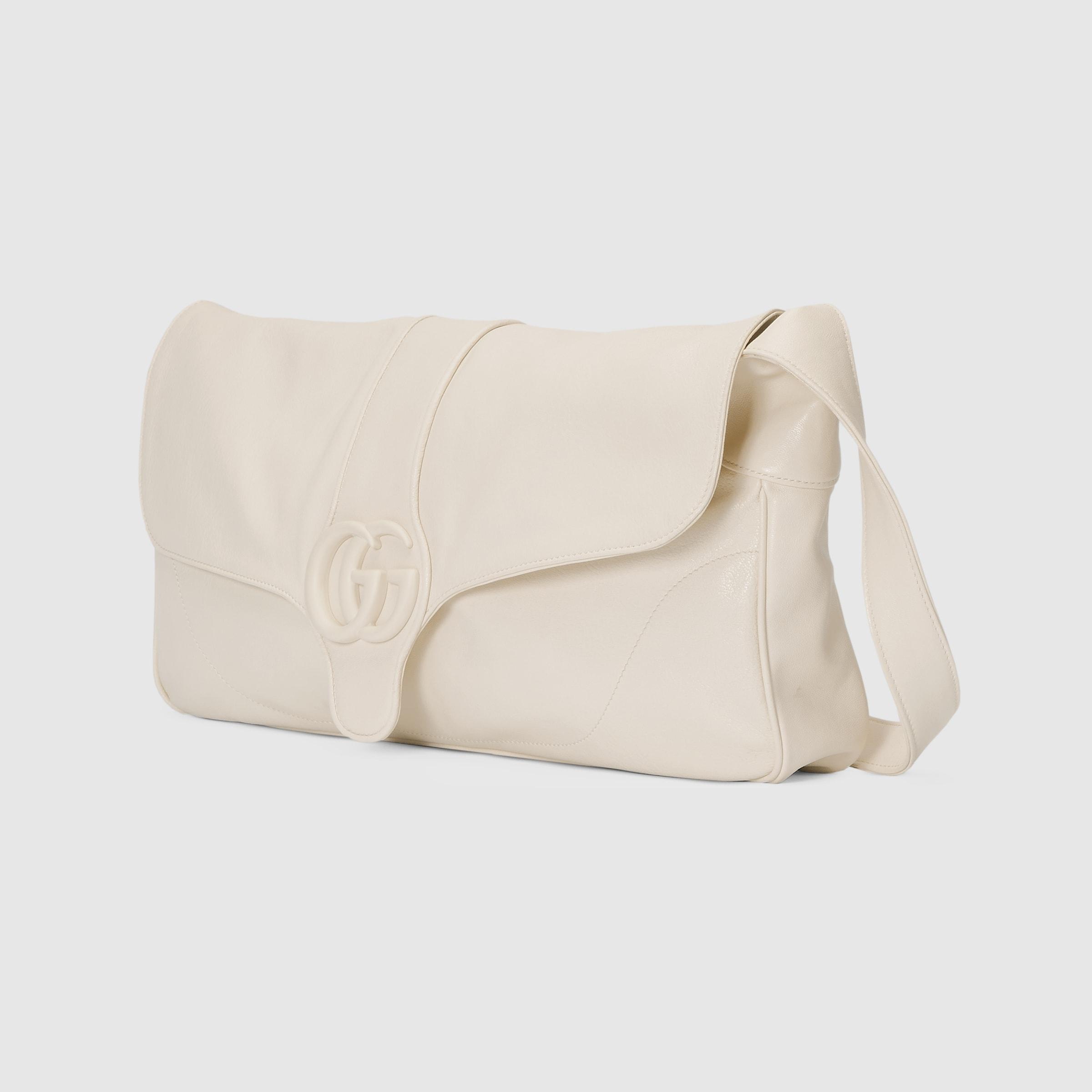 Aphrodite medium shoulder bag in white leather