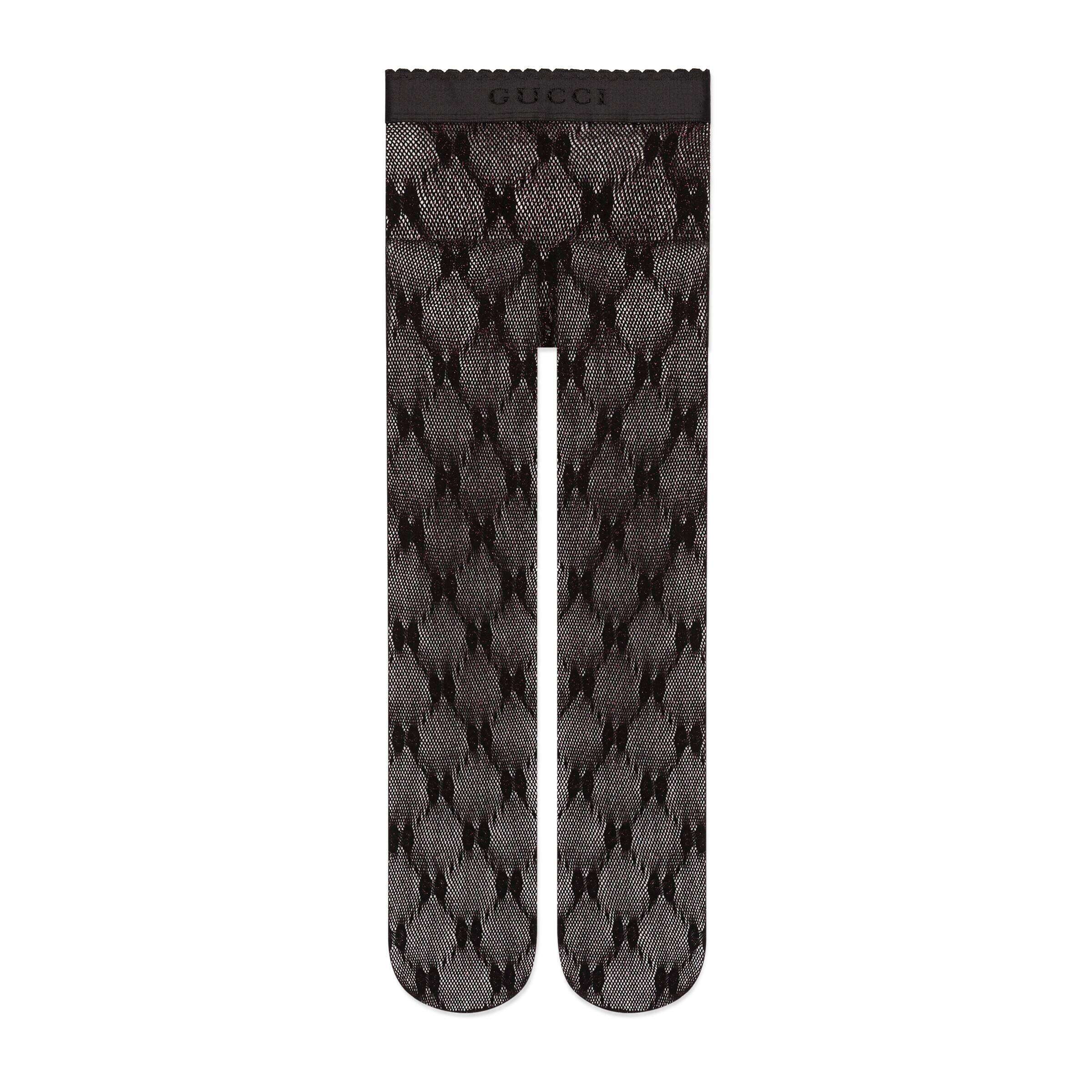 Gucci GG Knit Tights in Gray | Lyst