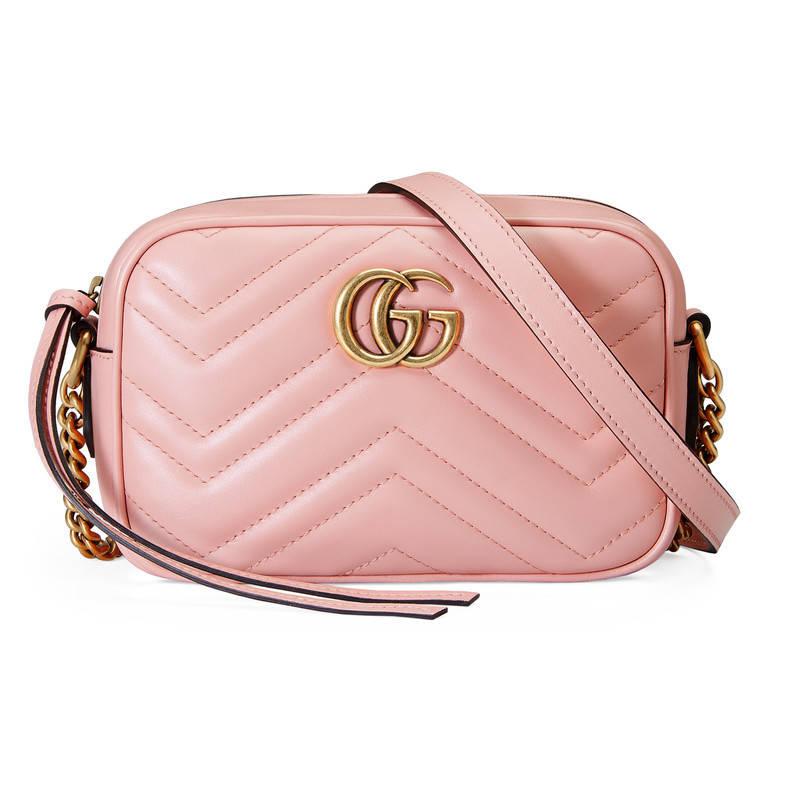gg marmont matelassé mini bag dusty pink
