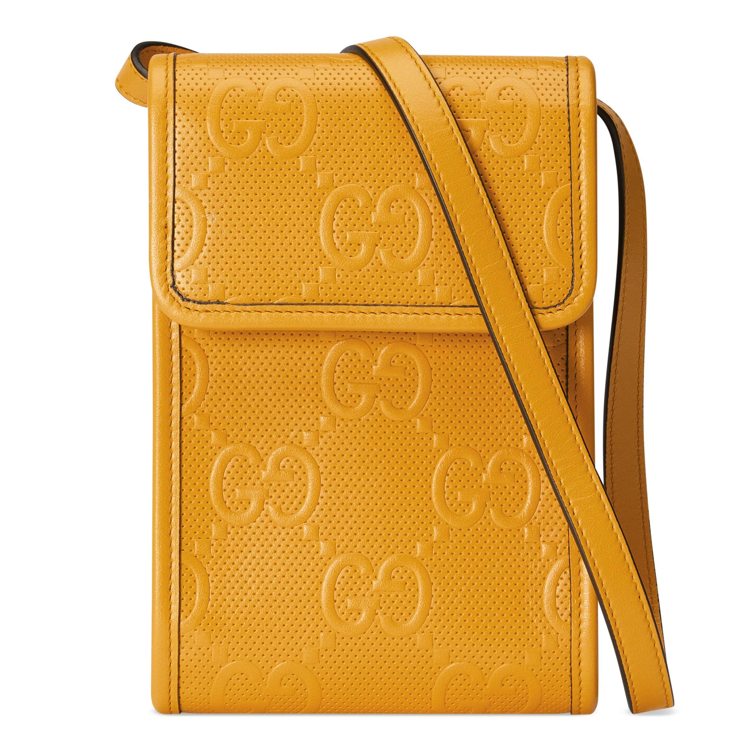 gucci gg embossed mini bolsa