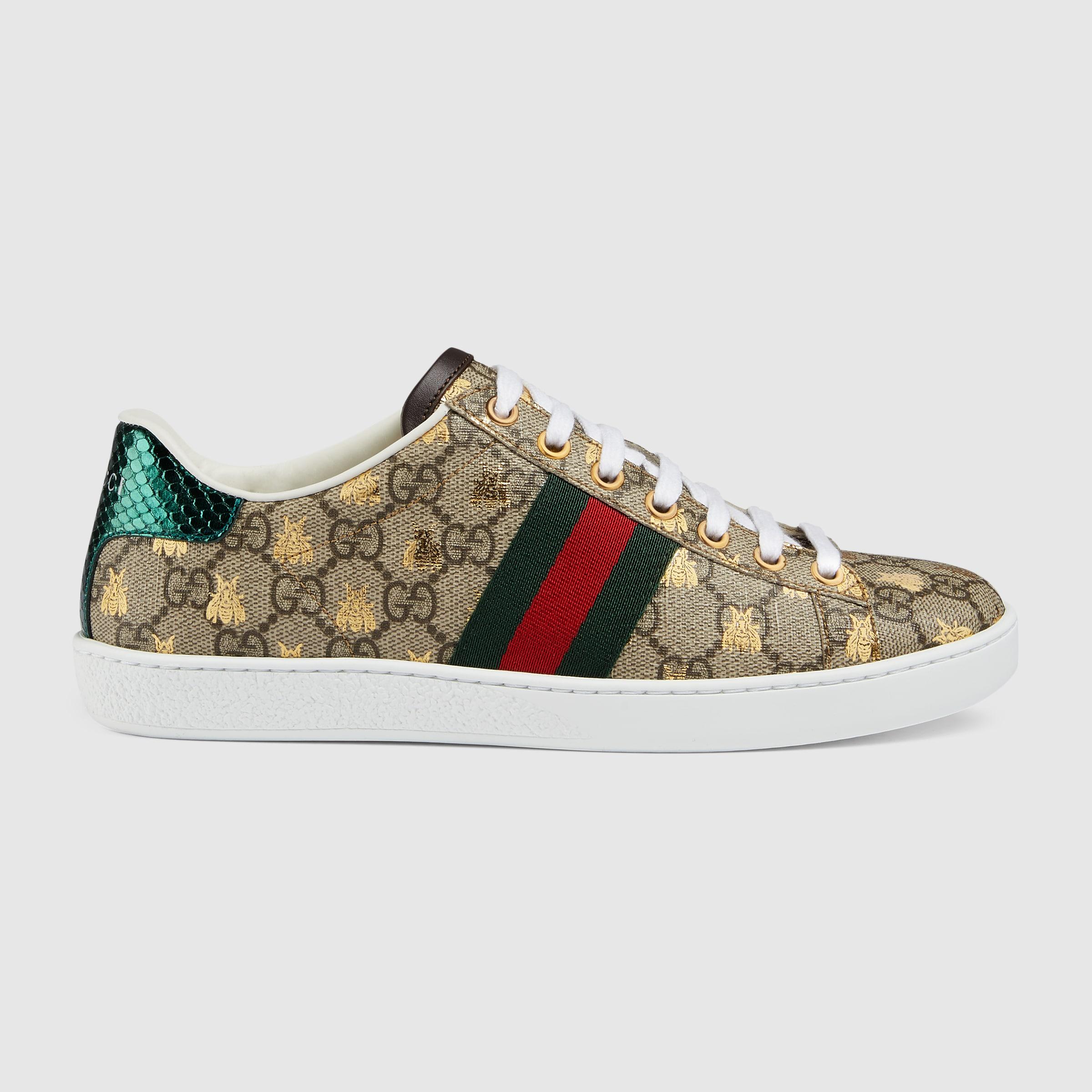 Gucci Ace GG Supreme Sneaker With Bees | Lyst