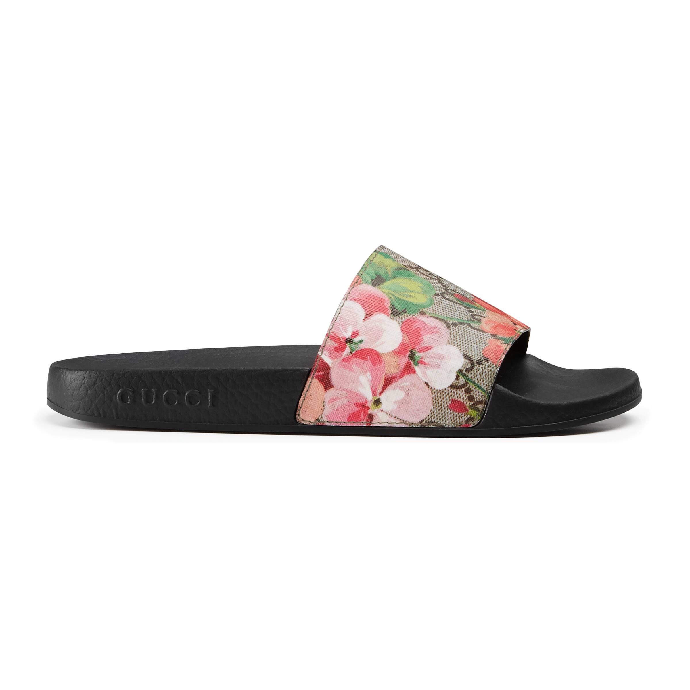 gucci women's gg flora slide sandals