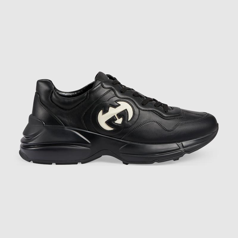 All black gucci trainers best sale