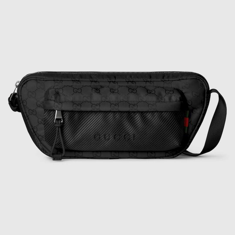 メンズ Gucci Ggナイロン ラージ スリングバッグ, ブラック