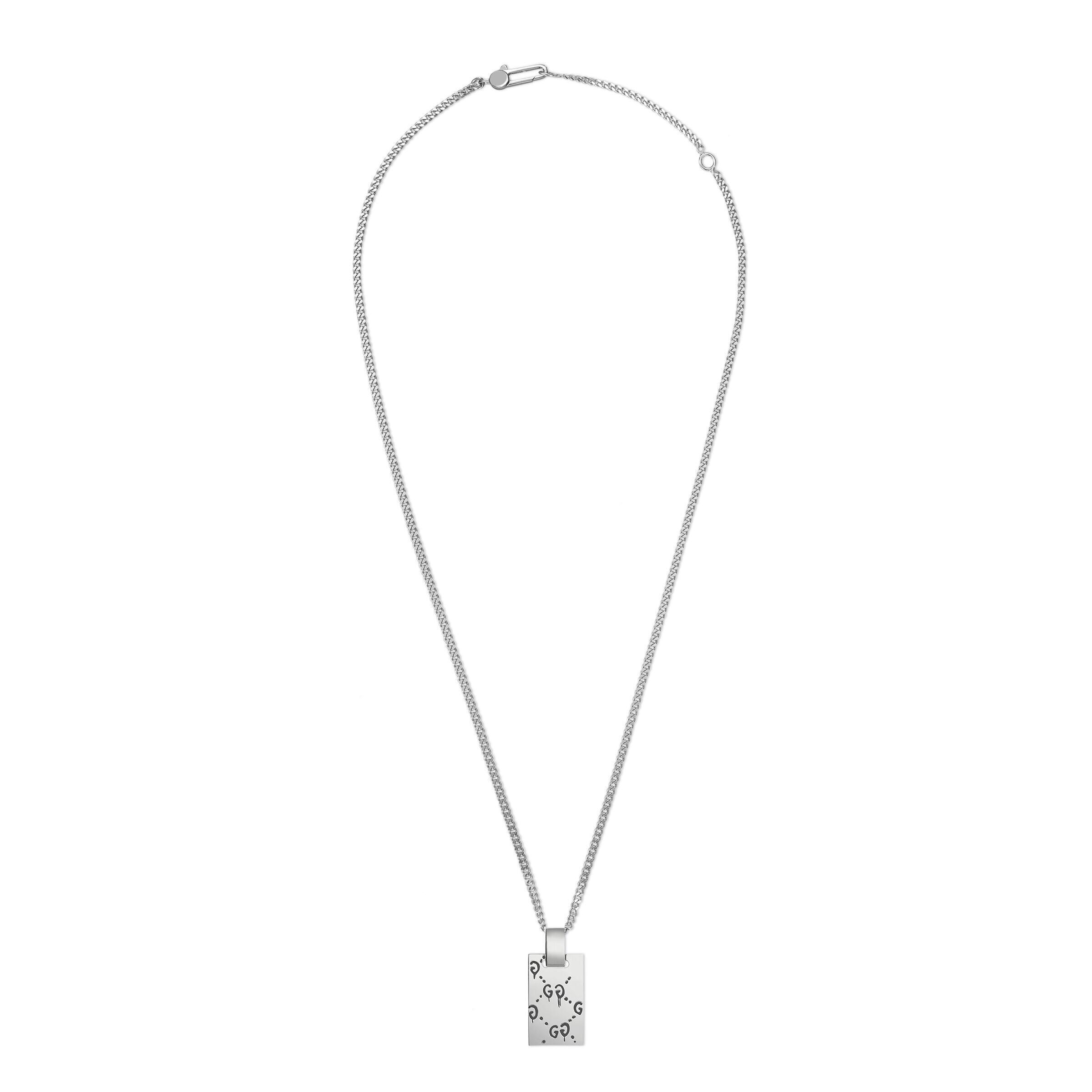 Gucci Ghost Pendant Necklace in Metallic for Men | Lyst