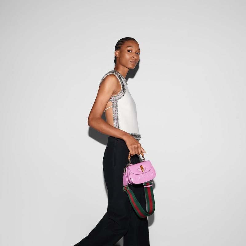 Bamboo 1947 Gucci Bamboo Bag Pink Gucci Bamboo 1947 Mini Top