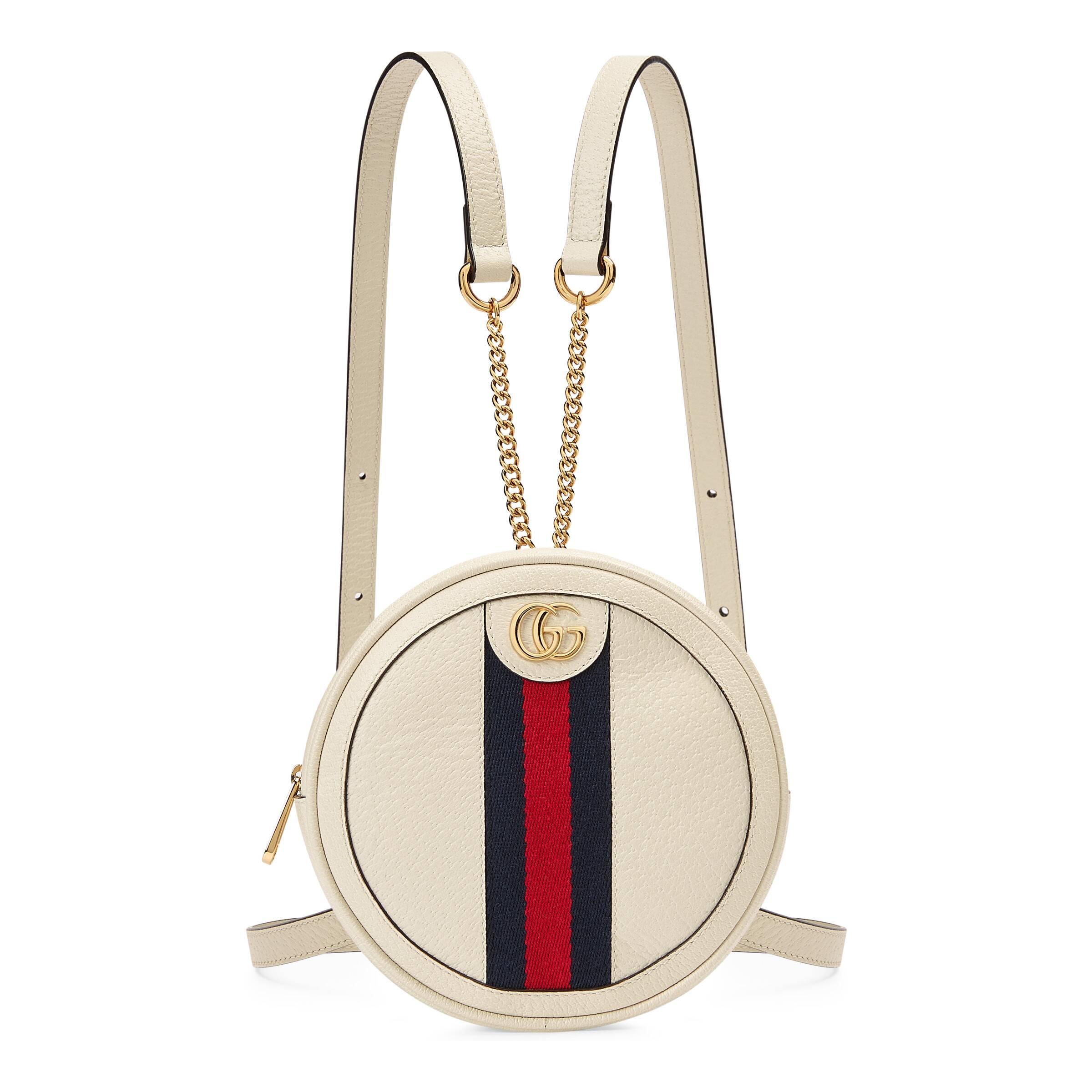 Gucci Leather Ophidia Mini Backpack in White - Lyst