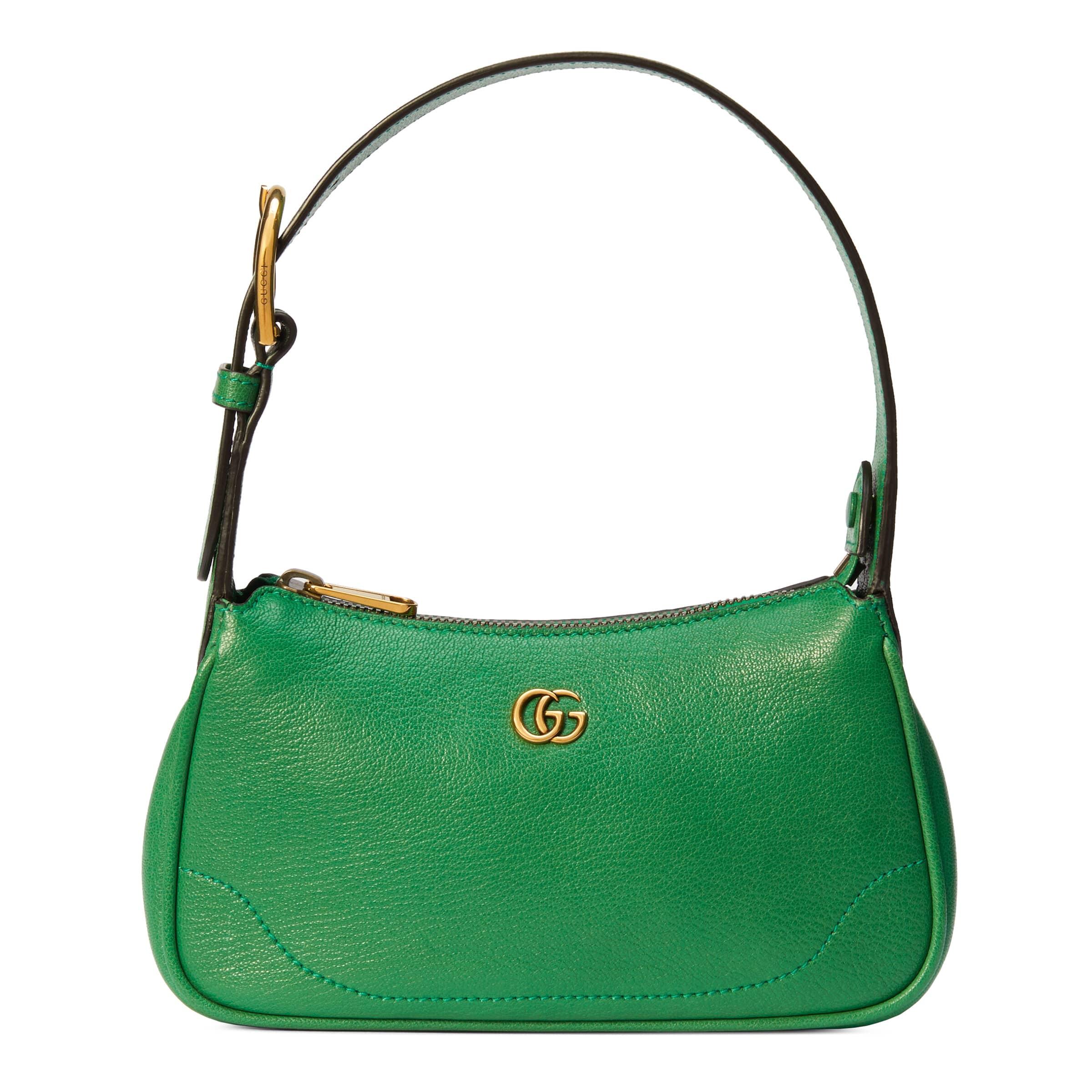 Gucci Aphrodite Shoulder Bag With Double G in Green | Lyst