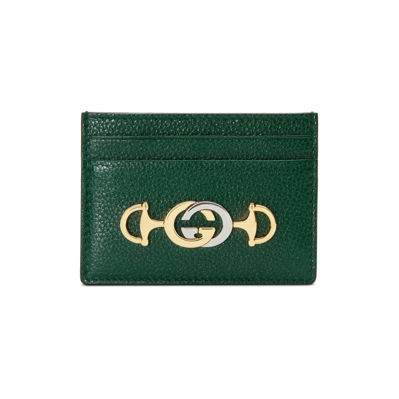 Gucci Zumi Card Case in Green | Lyst