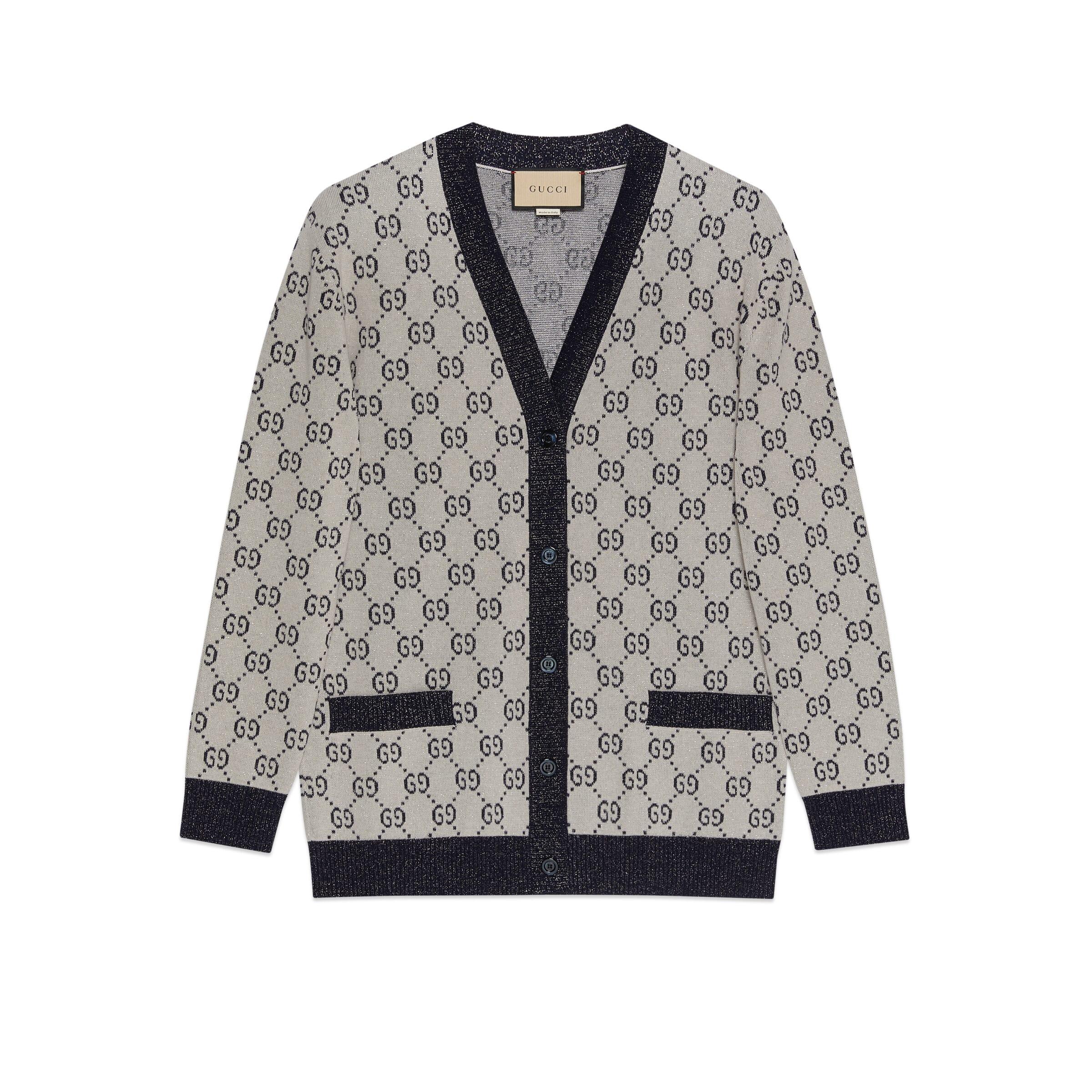 Gucci GG Cotton Jacquard Cardigan in 