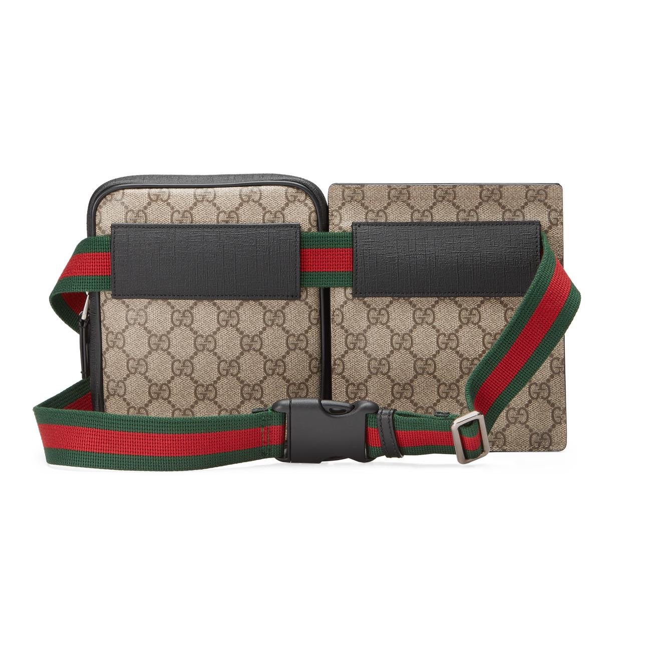 Gucci Canvas GG Supreme Belt Bag in Green for Men - Lyst