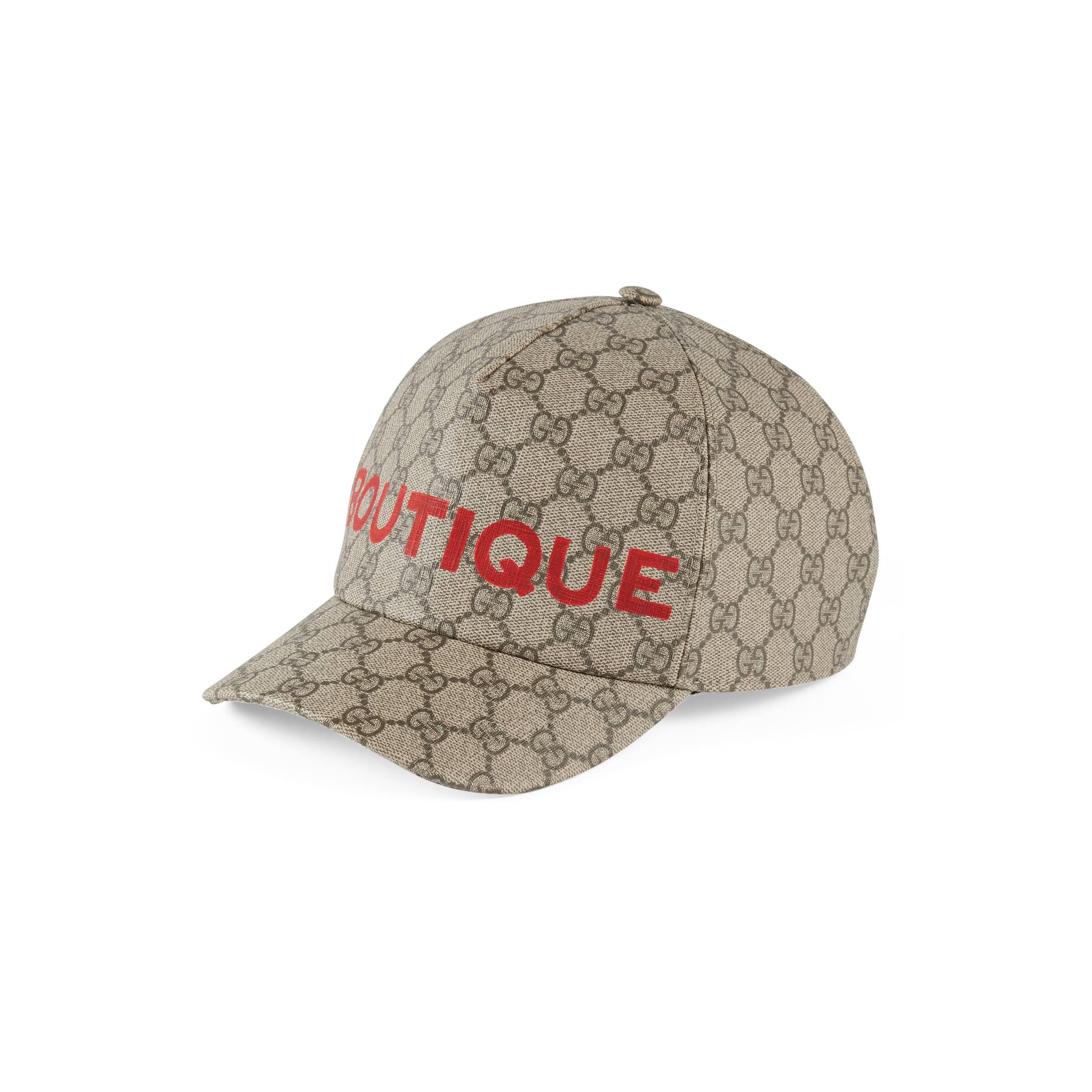 Gucci GG Boutique Print Baseball Hat in Natural for Men | Lyst