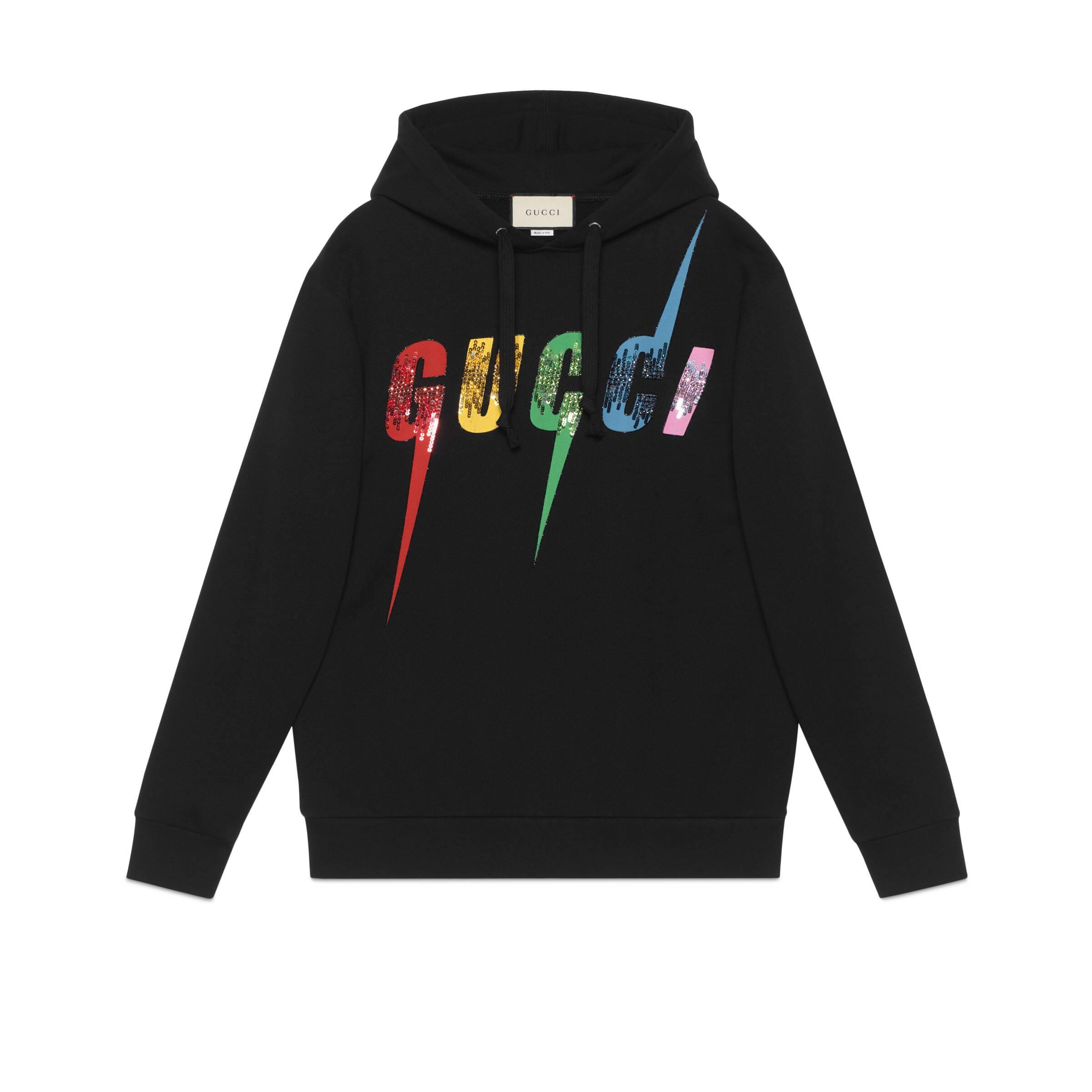 Gucci Cotton Oversize Sweatshirt With Blade in Black Pattern (Black) - Lyst