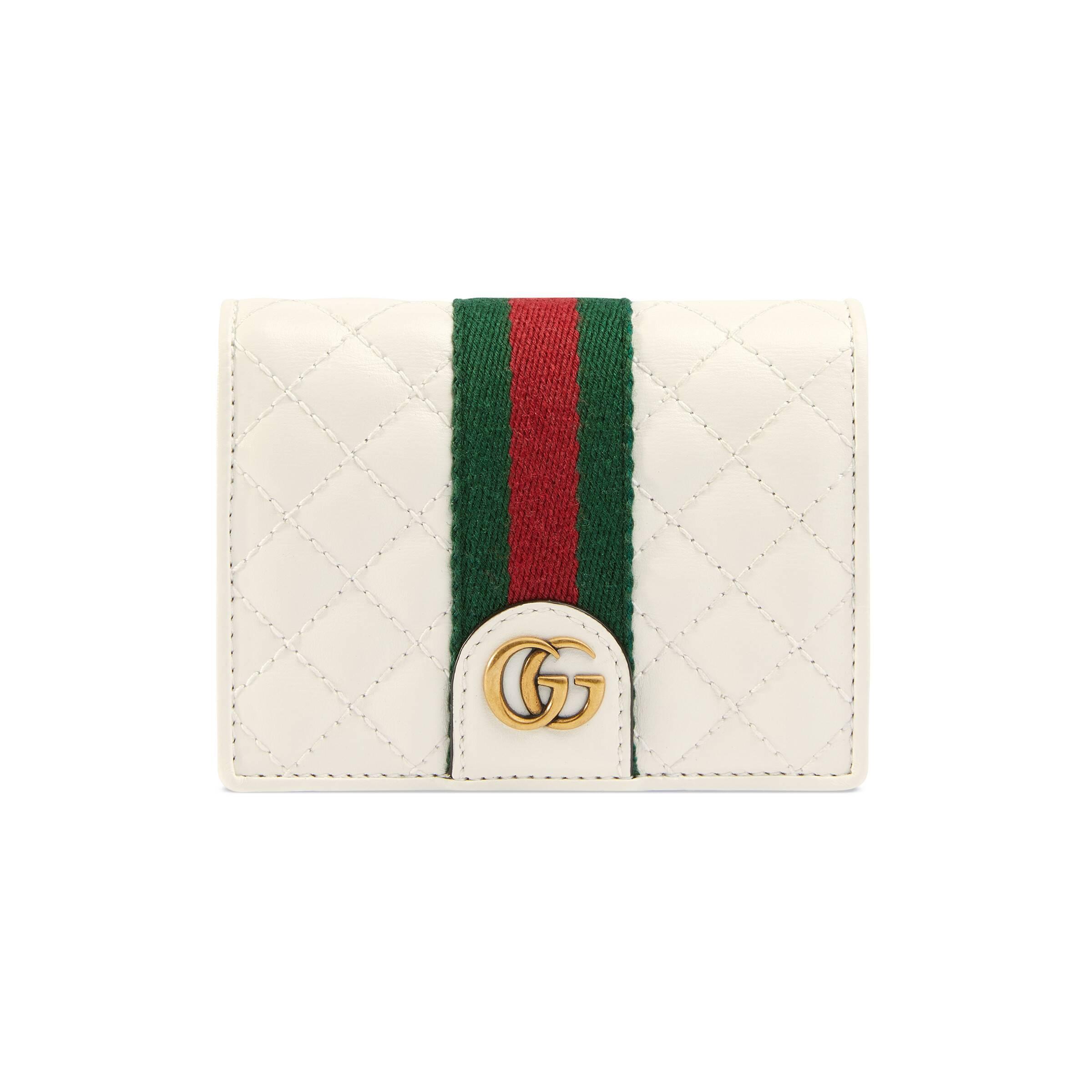 gucci leather card case wallet