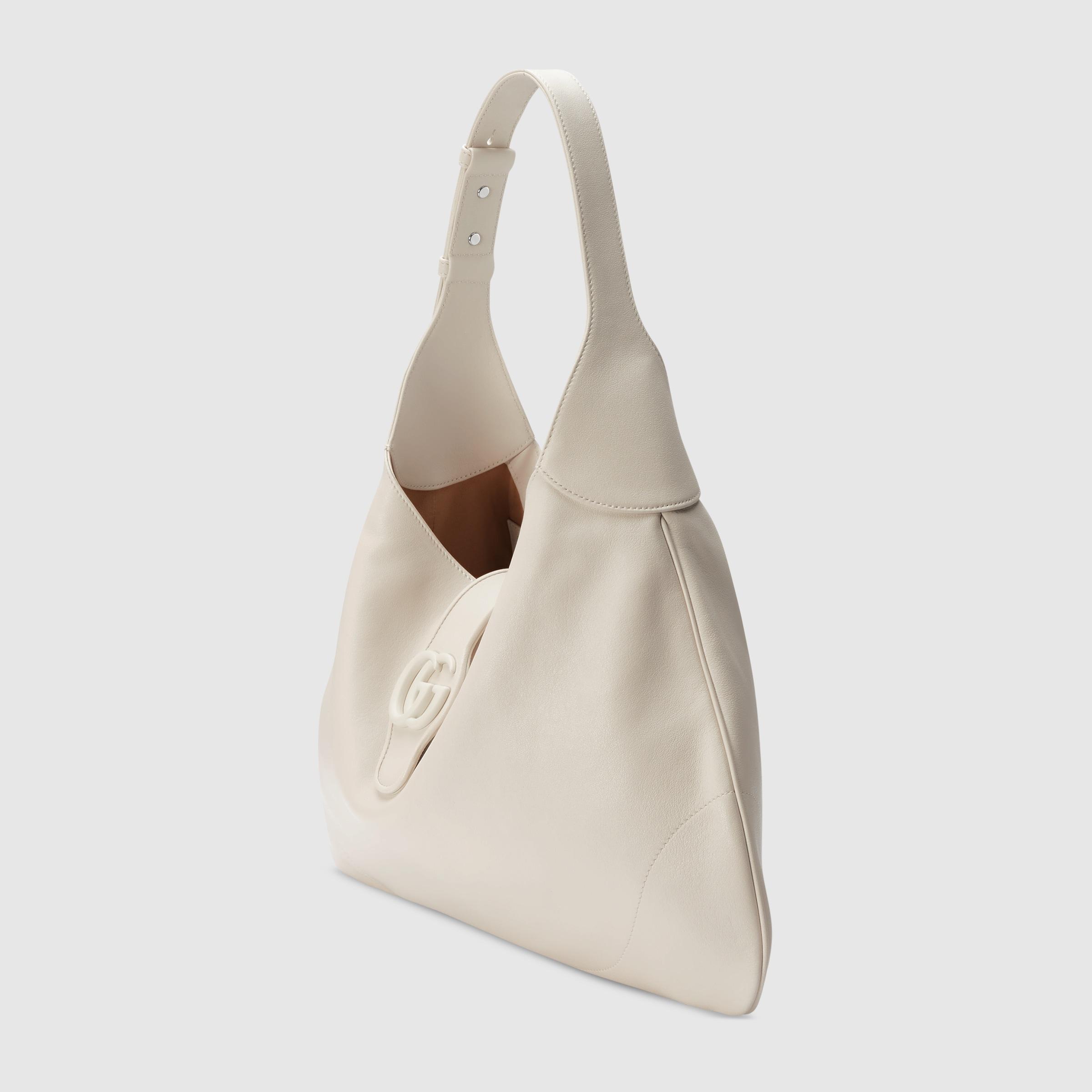 GUCCI Aphrodite embellished textured-leather shoulder bag