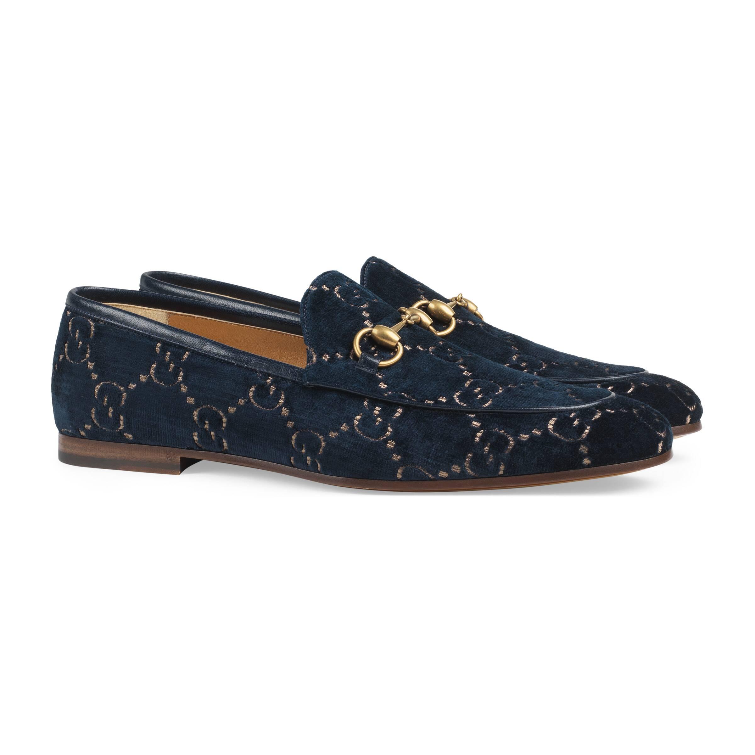 gucci loafers blue
