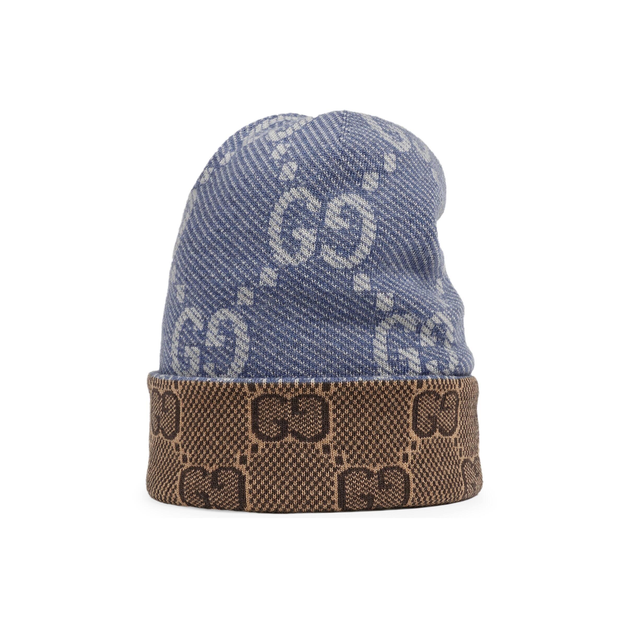 Gucci Reversible GG Wool Hat, Size M, Blue for Men | Lyst