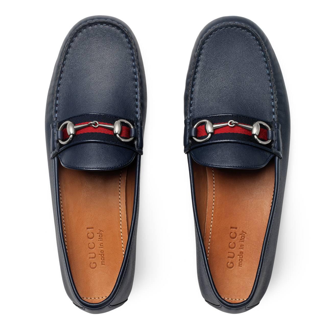 gucci mens driver with web