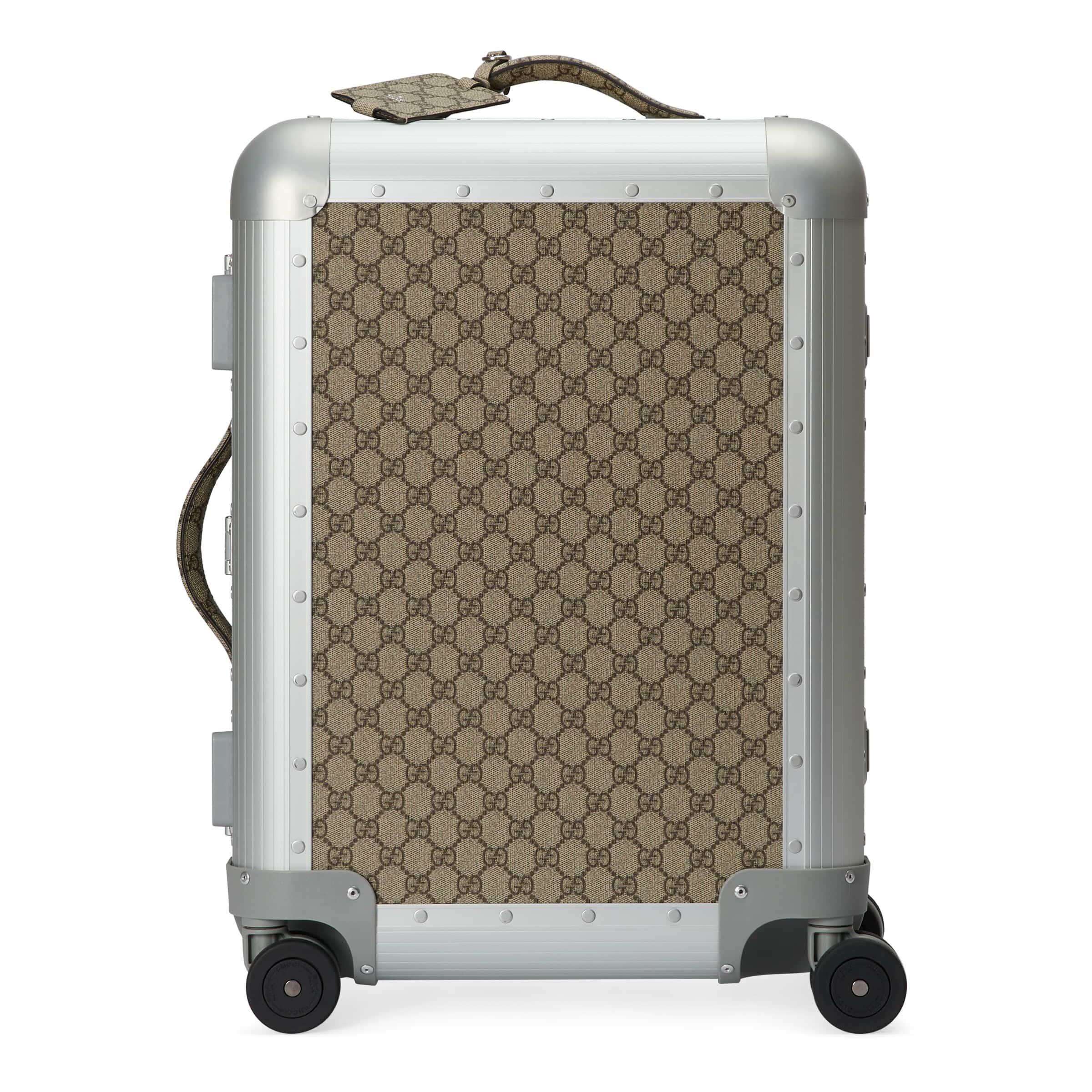 Gucci Aluminum Gg Cabin Trolley In Green Lyst gucci-aluminum-gg-cabin-trolley-in-green-lyst