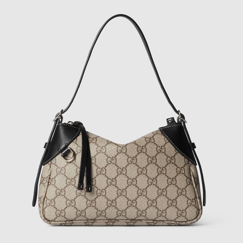 Gucci レディース グレー 〔Ggエンブレム〕スモール ショルダーバッグ 