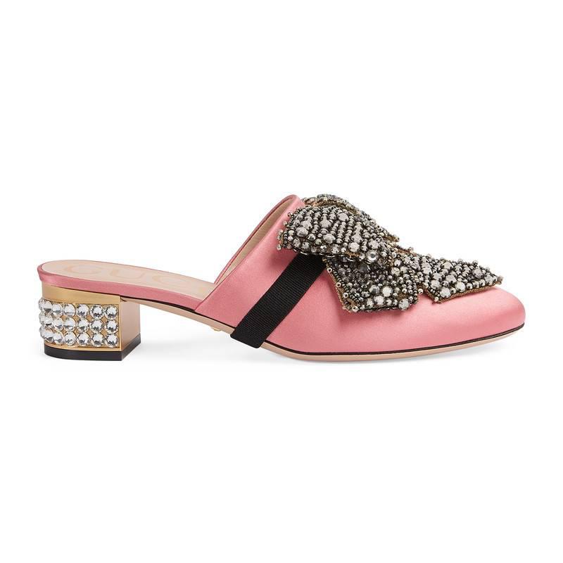 gucci crystal bow sandals