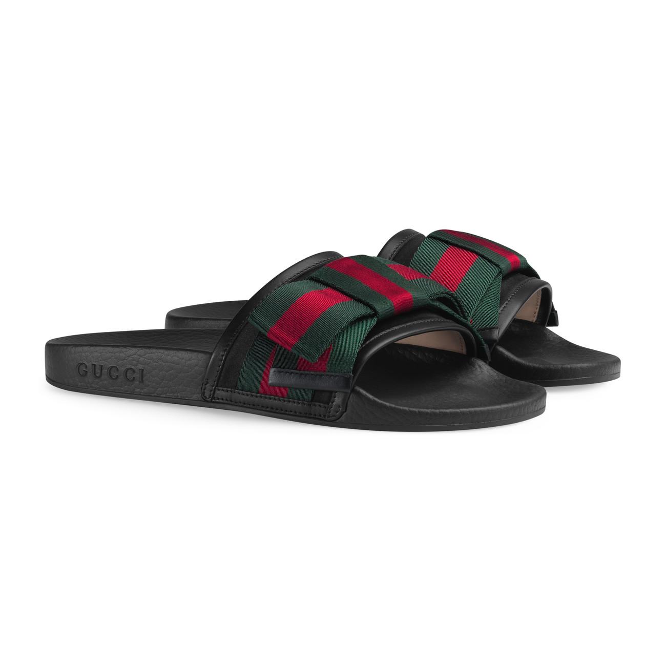gucci ribbon bow slides