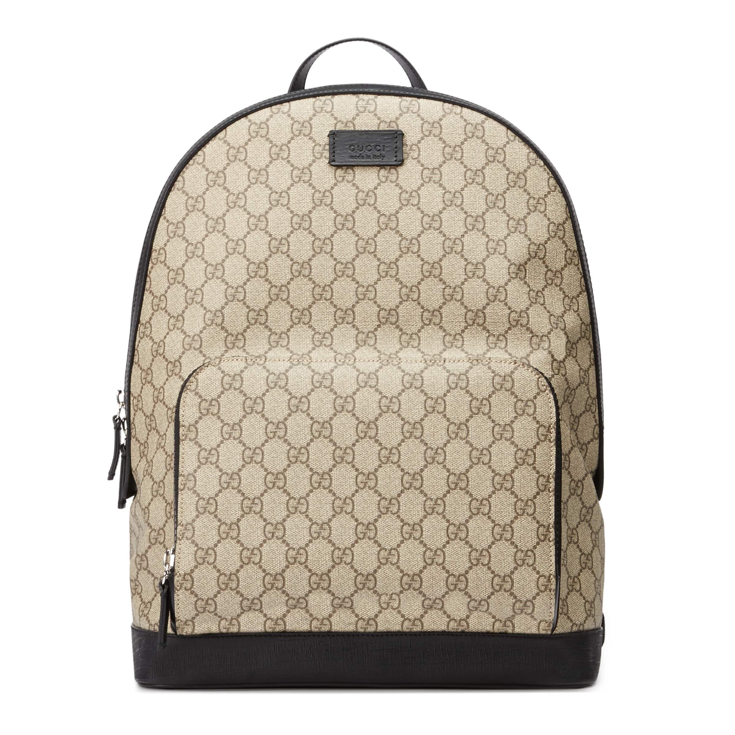 Gucci GG Supreme Backpack in Natural | Lyst
