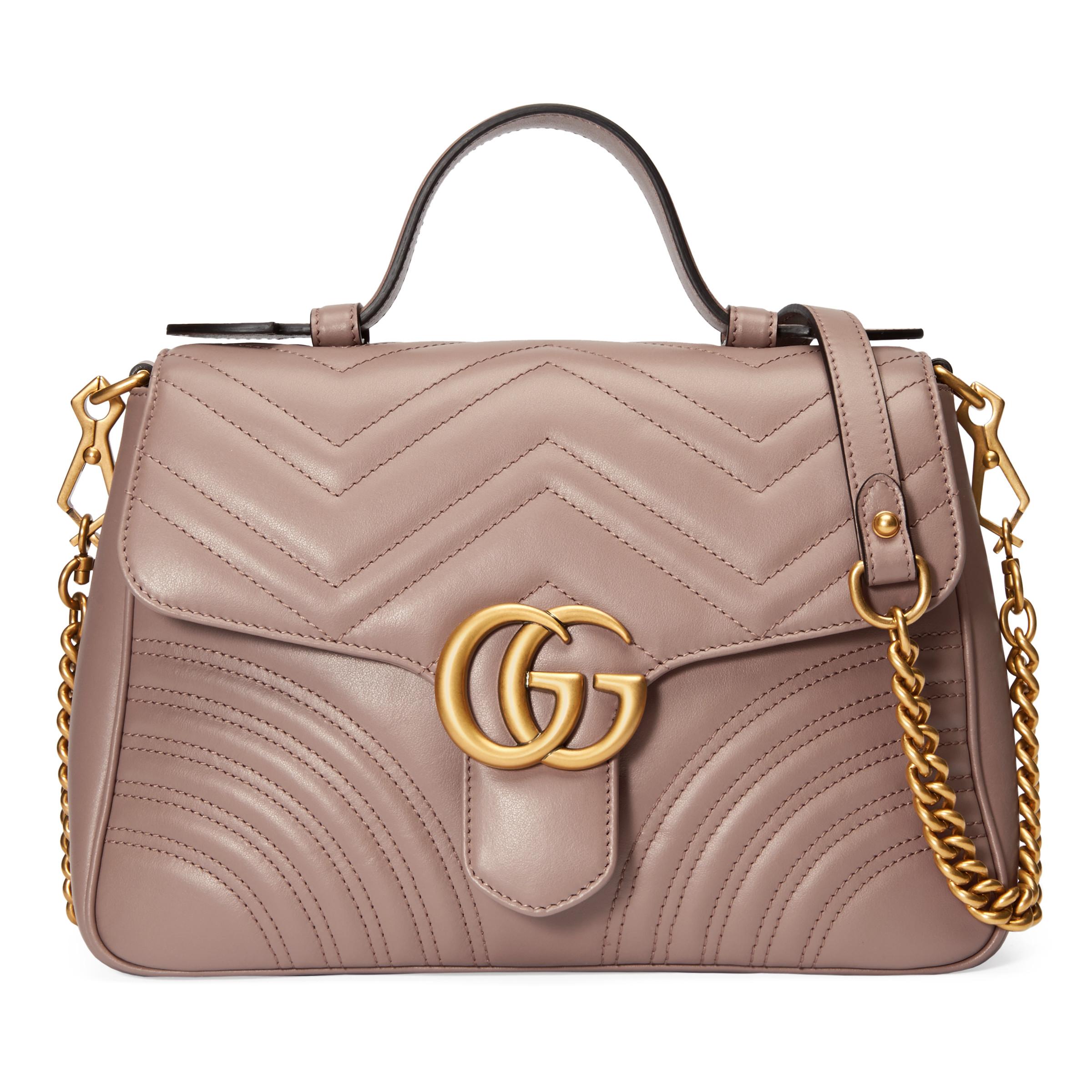 Gucci GG Marmont Small Top Handle Bag in Pink | Lyst Australia