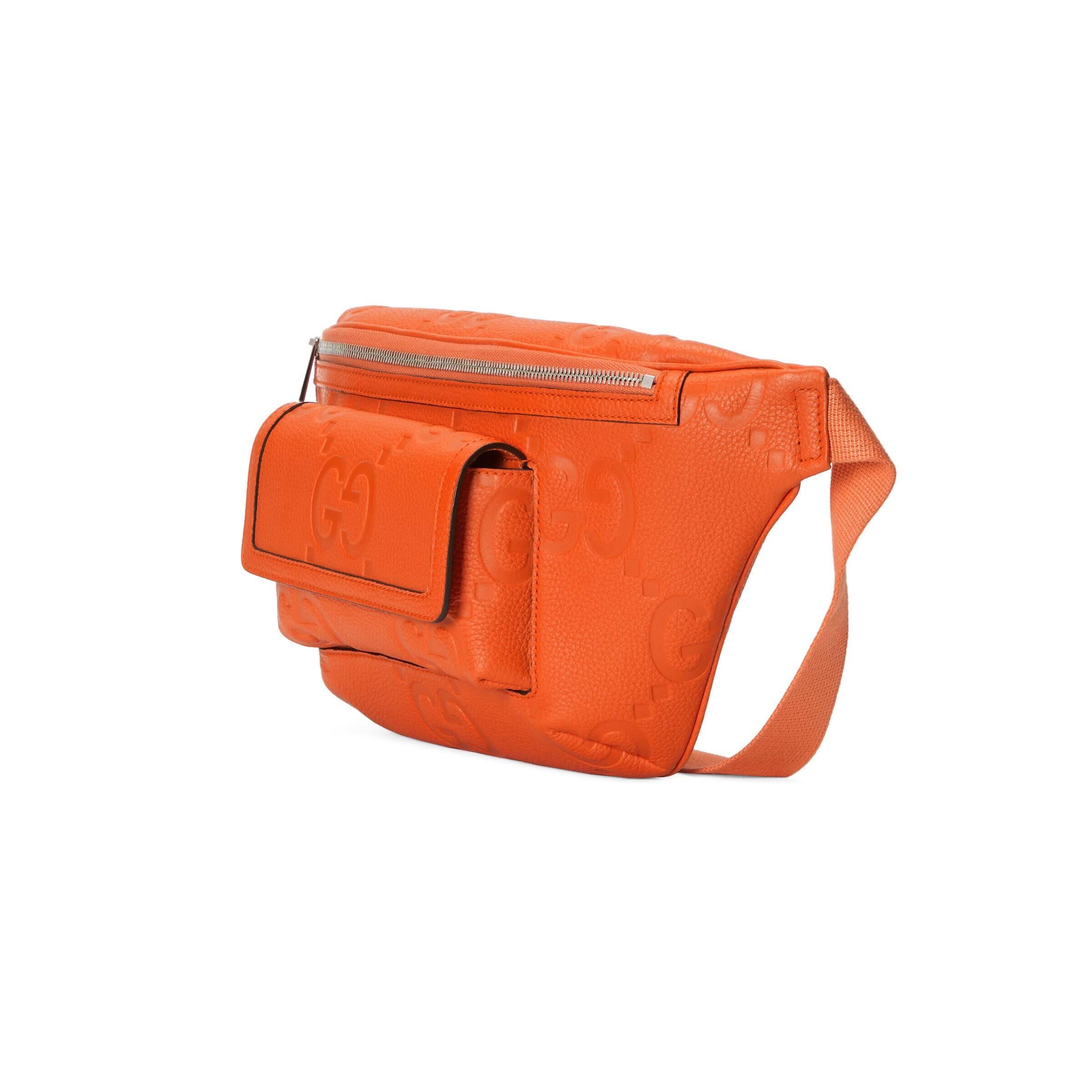 Gucci Jumbo GG Belt Bag, Size 100, Orange, Leather for Men | Lyst