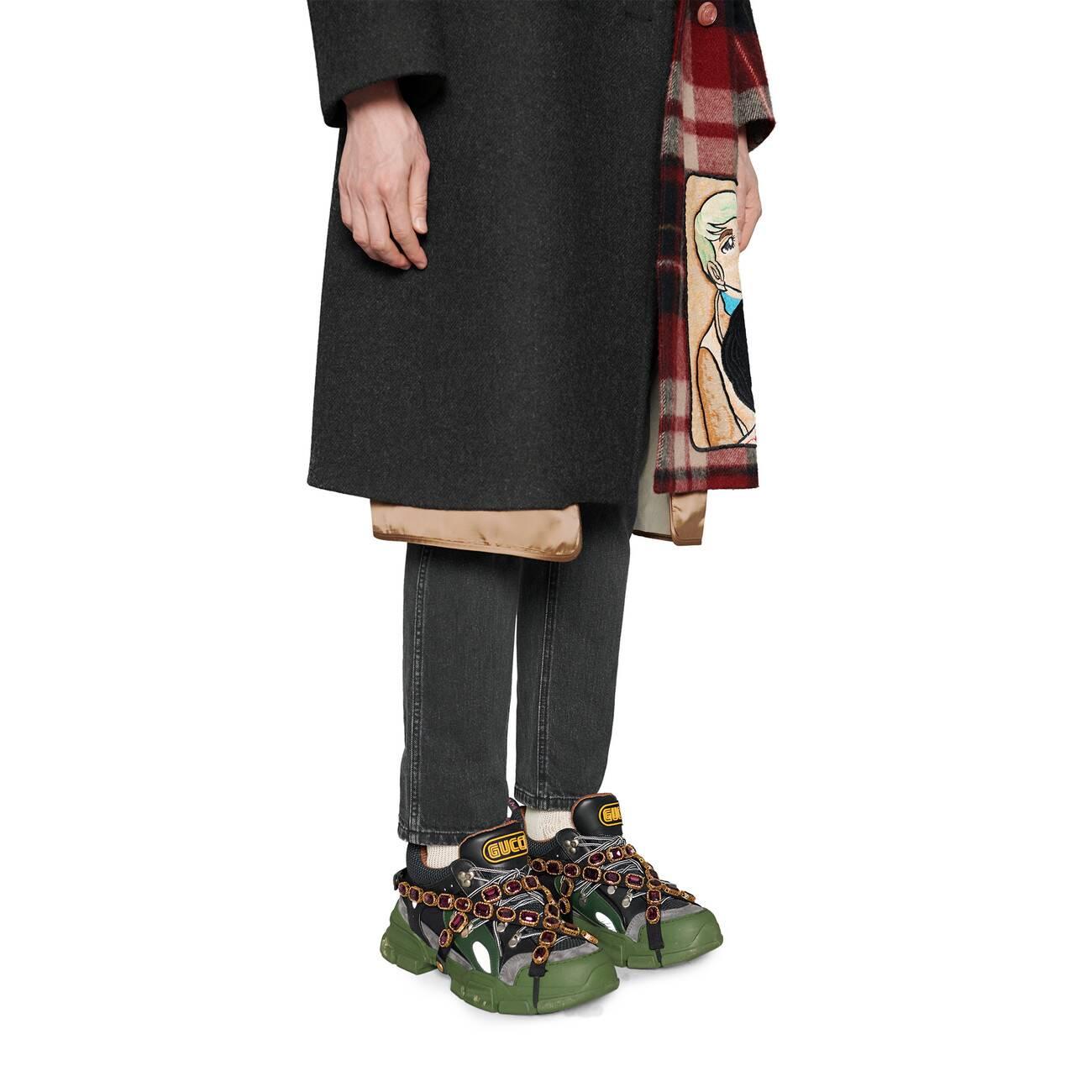 gucci flashtrek sneakers with removable crystals