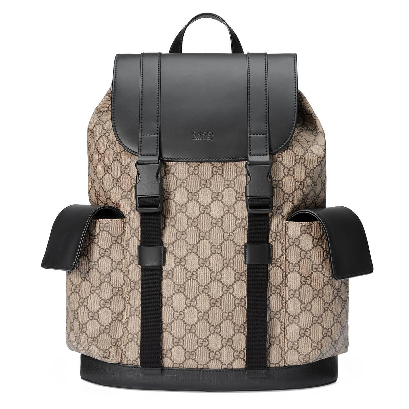 Gucci Canvas Soft GG Supreme Backpack in Black for Men | Lyst