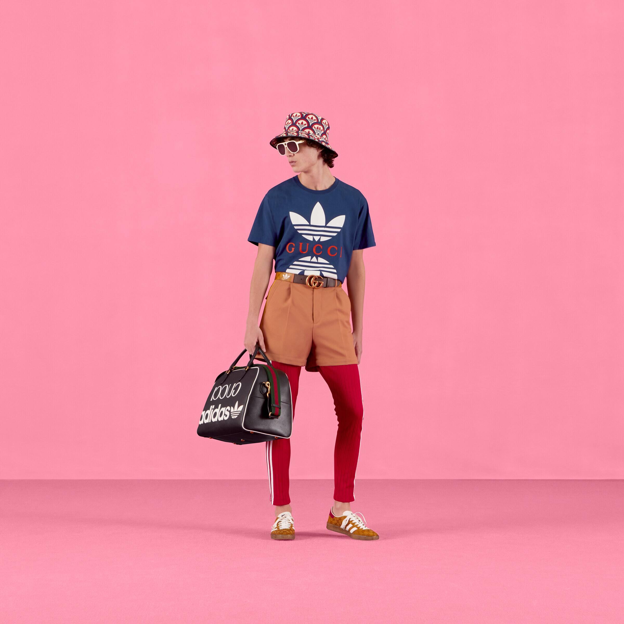 Gucci Adidas X Cotton Jersey T-shirt in Blue for Men | Lyst