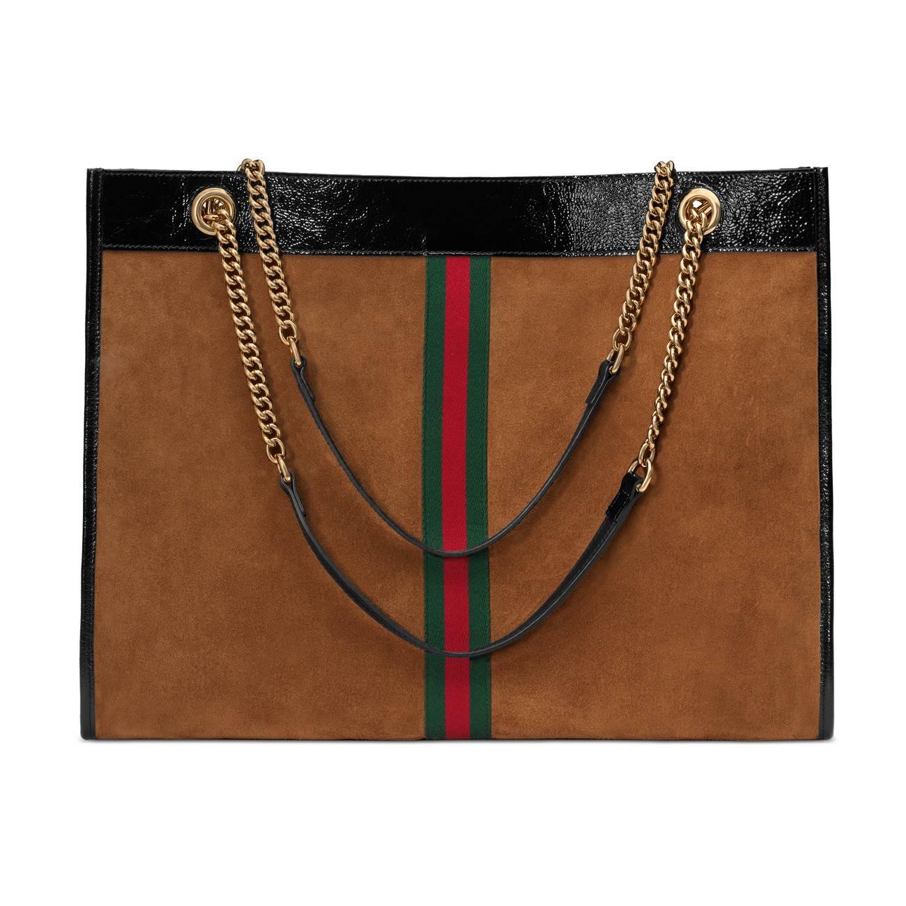 gucci rajah suede tote