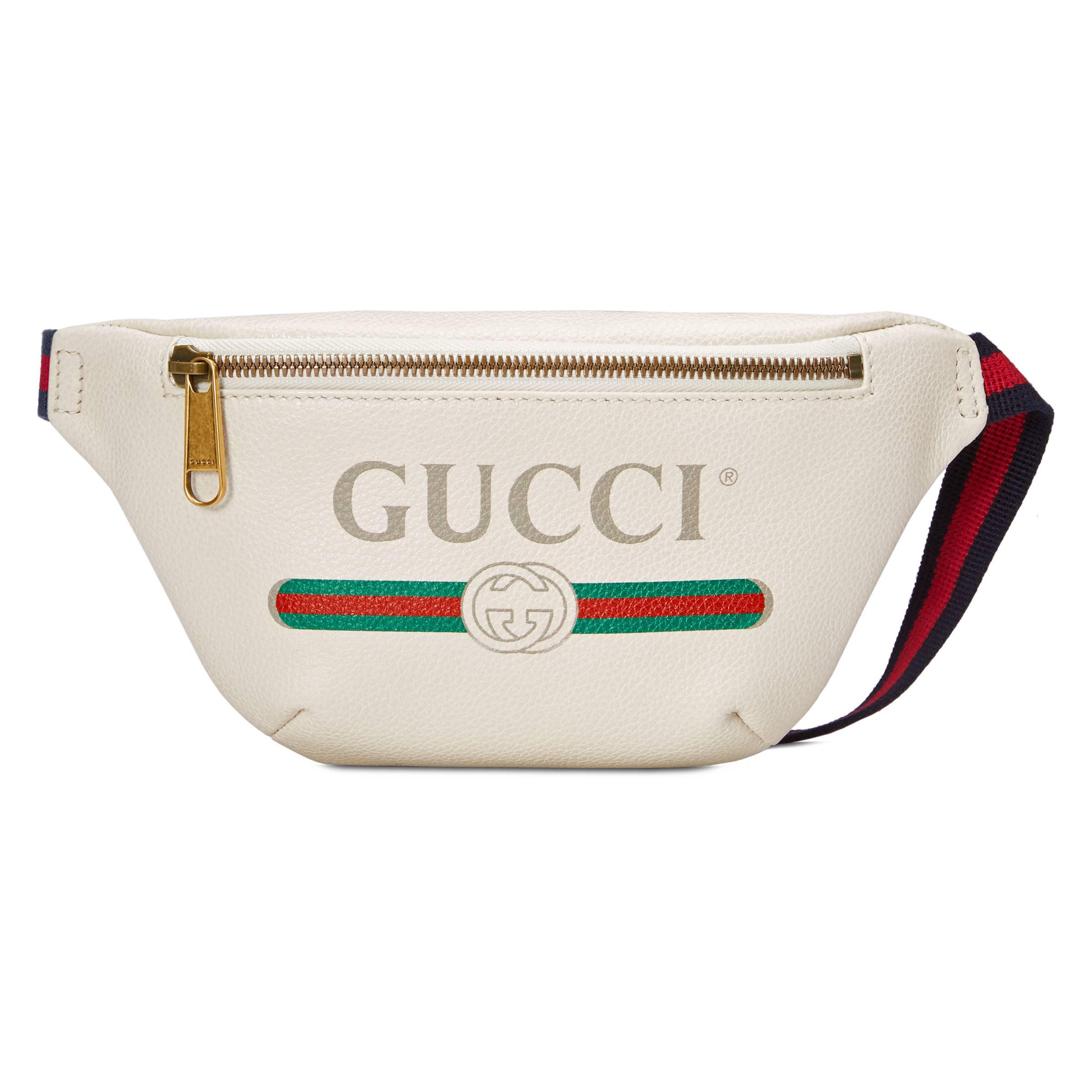 Gucci Print Small Belt Bag in White | Lyst