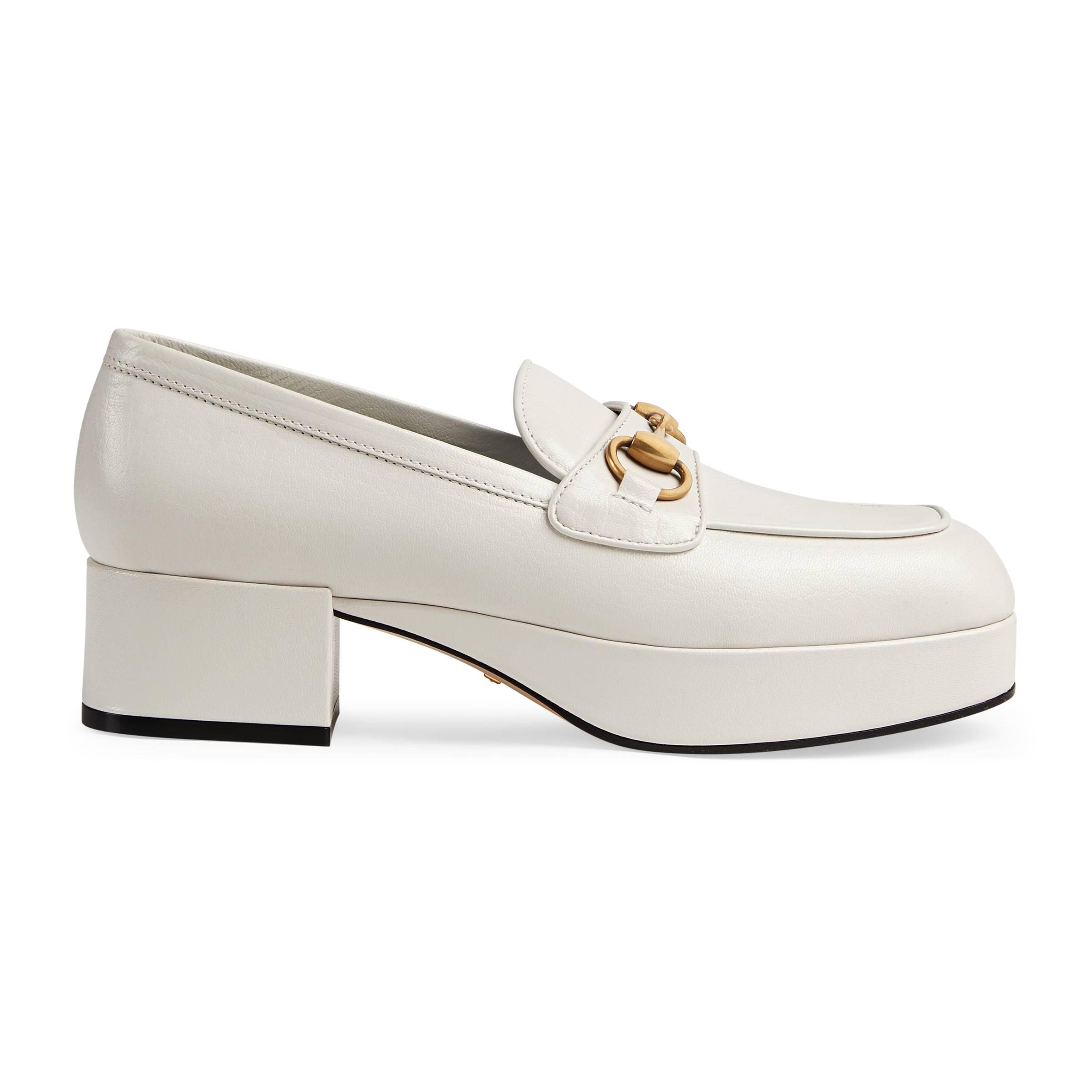 Gucci Houdan 15 Platform Loafer in White Lyst