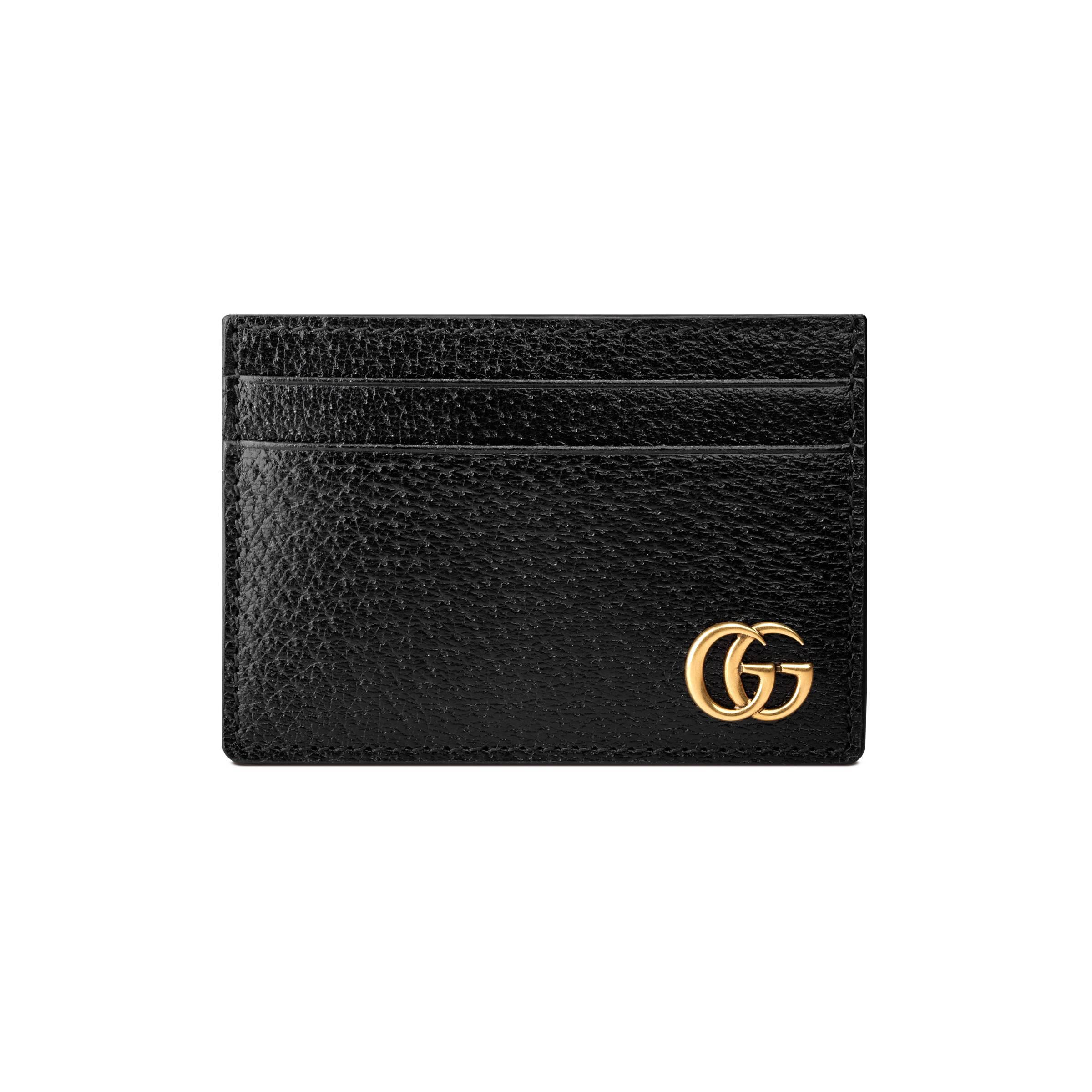 Gucci GG Marmont Leather Money Clip in Black Leather (Black) for Men