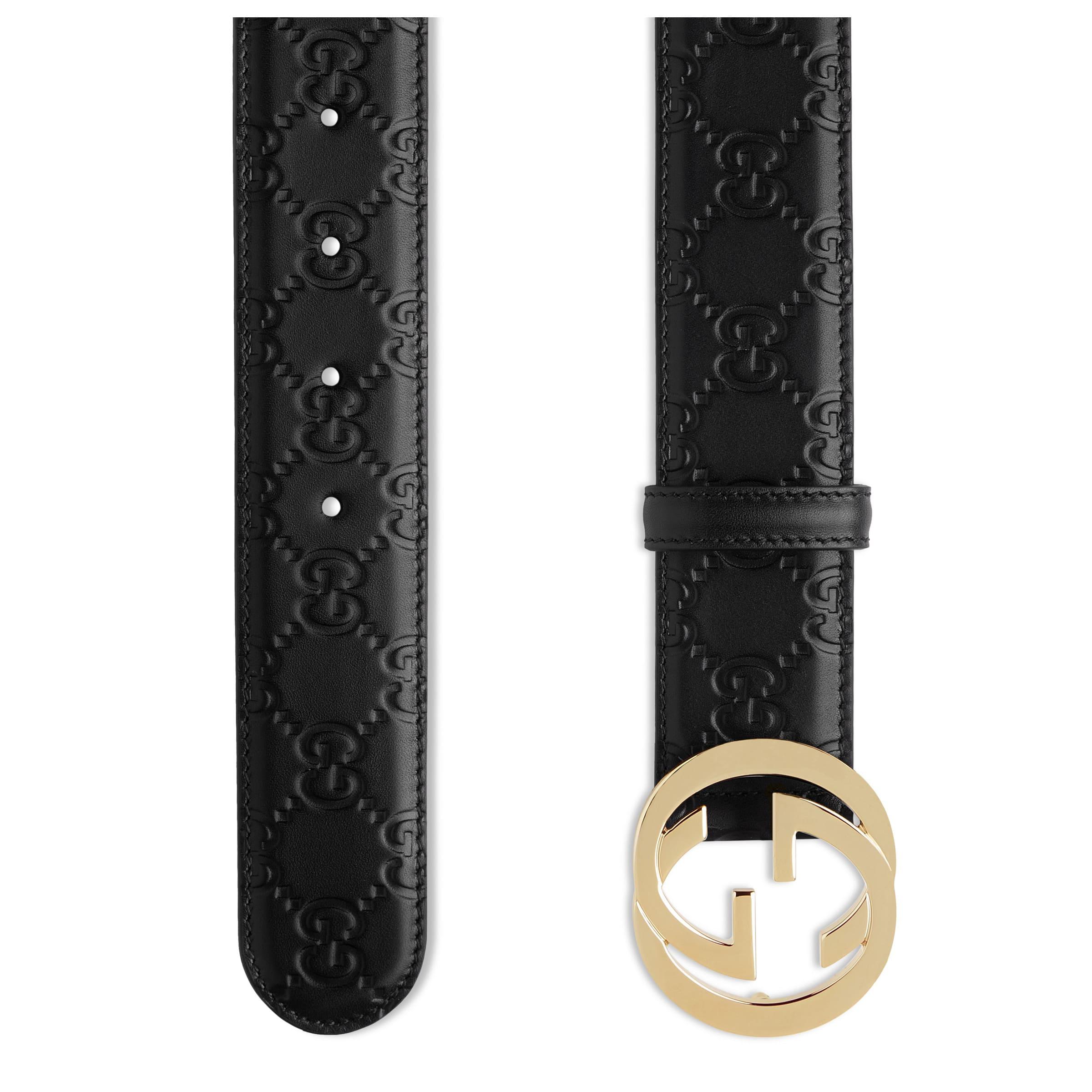 gucci black signature belt